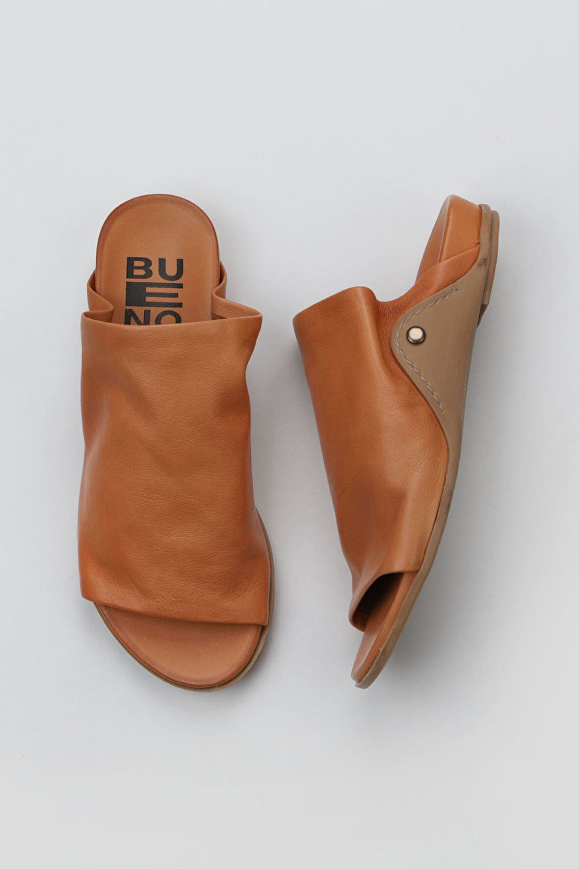 Bueno Shoes Taba Deri Kadın Düz Terlik 01wu7602