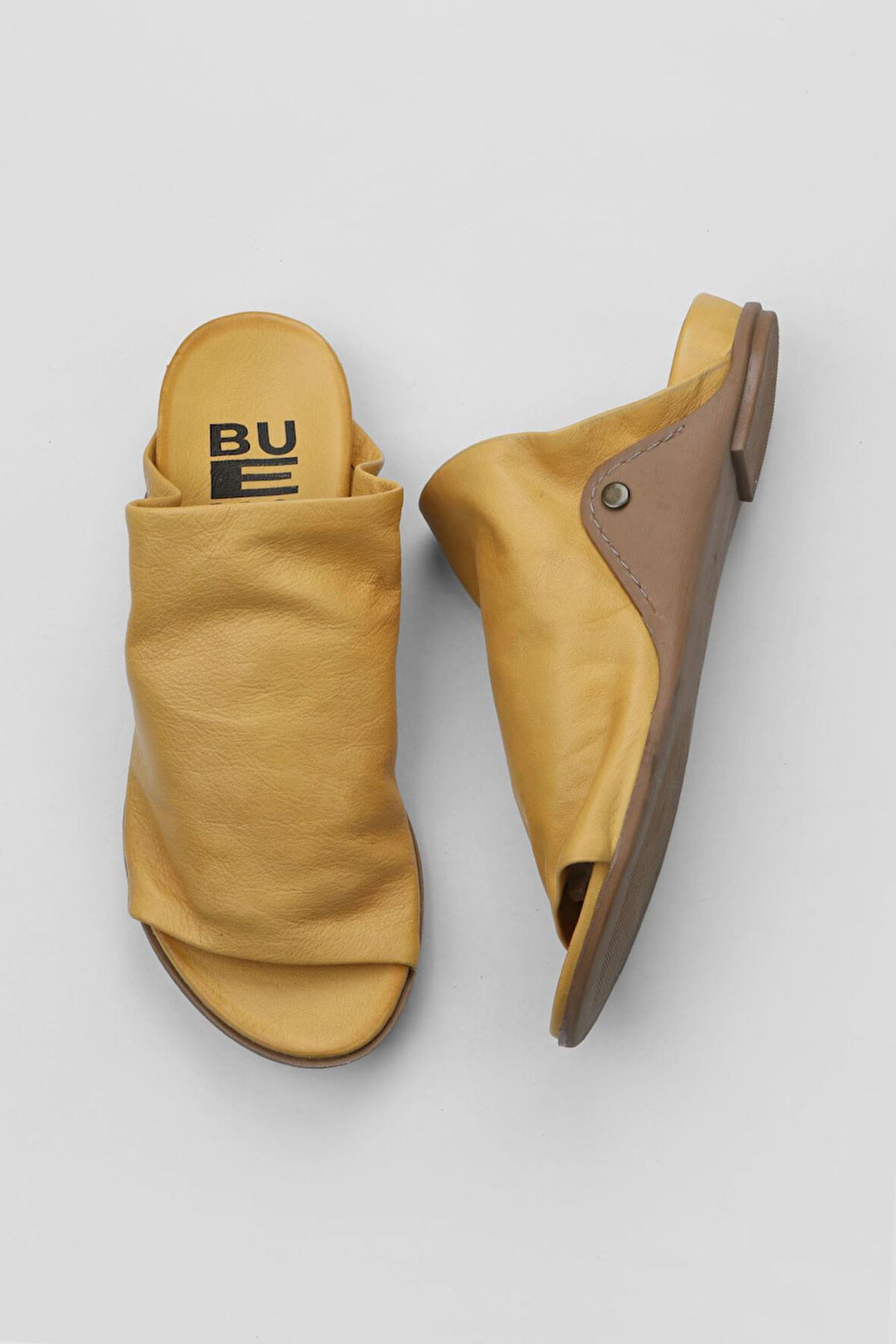 Bueno Shoes Sarı Deri Kadın Düz Terlik 01wu7602