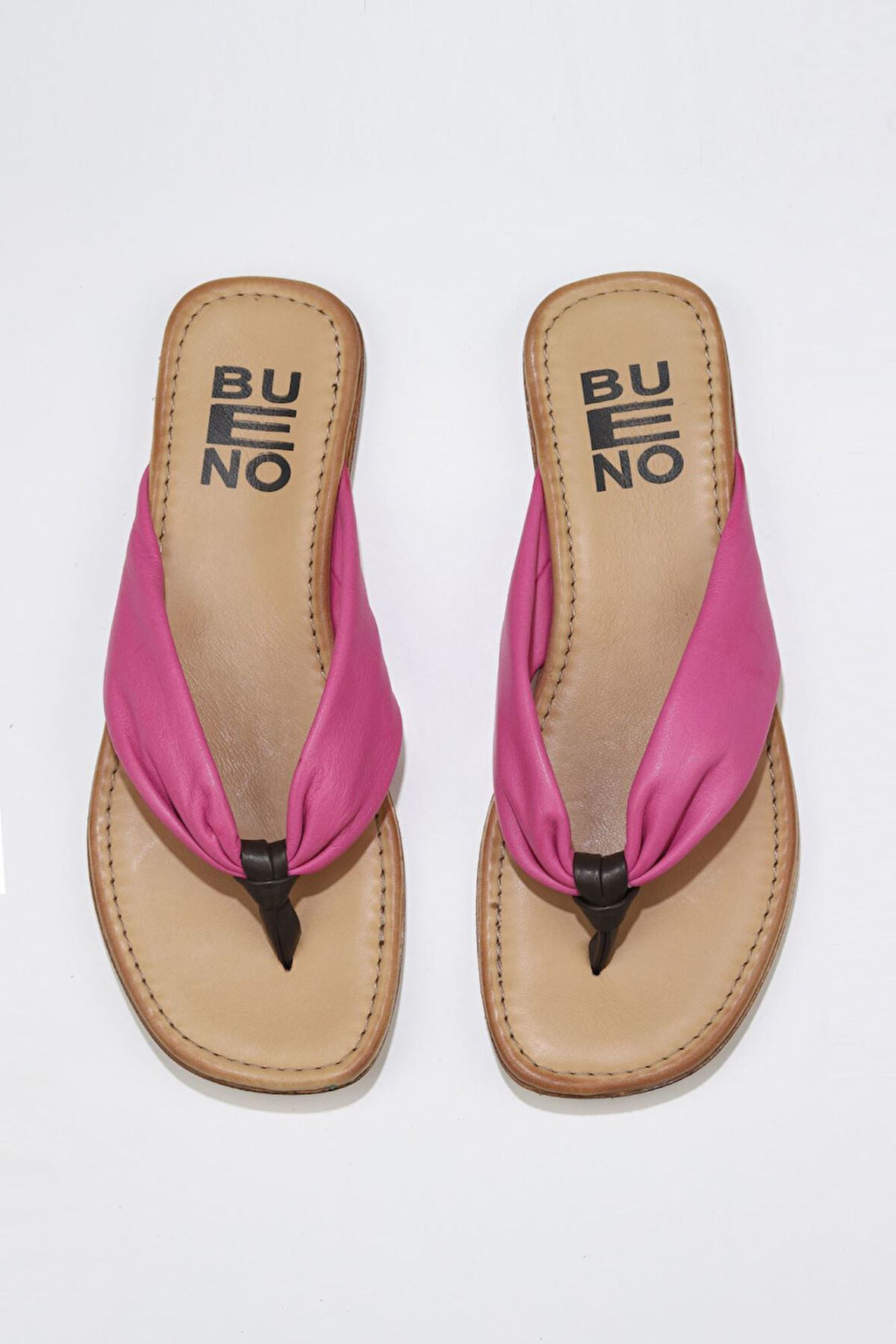 Bueno Shoes Fuşya Deri Kadın Parmak Arası Terlik 01wu3400