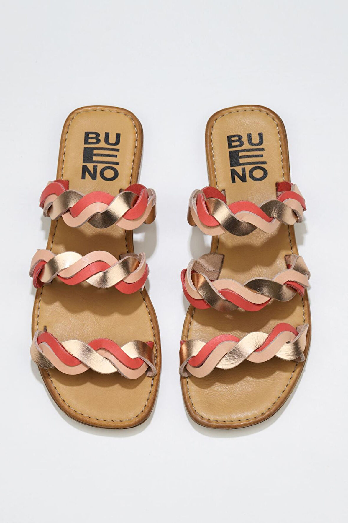 Bueno Shoes Pudra Multi Deri Kadın Düz Terlik 01wu3416