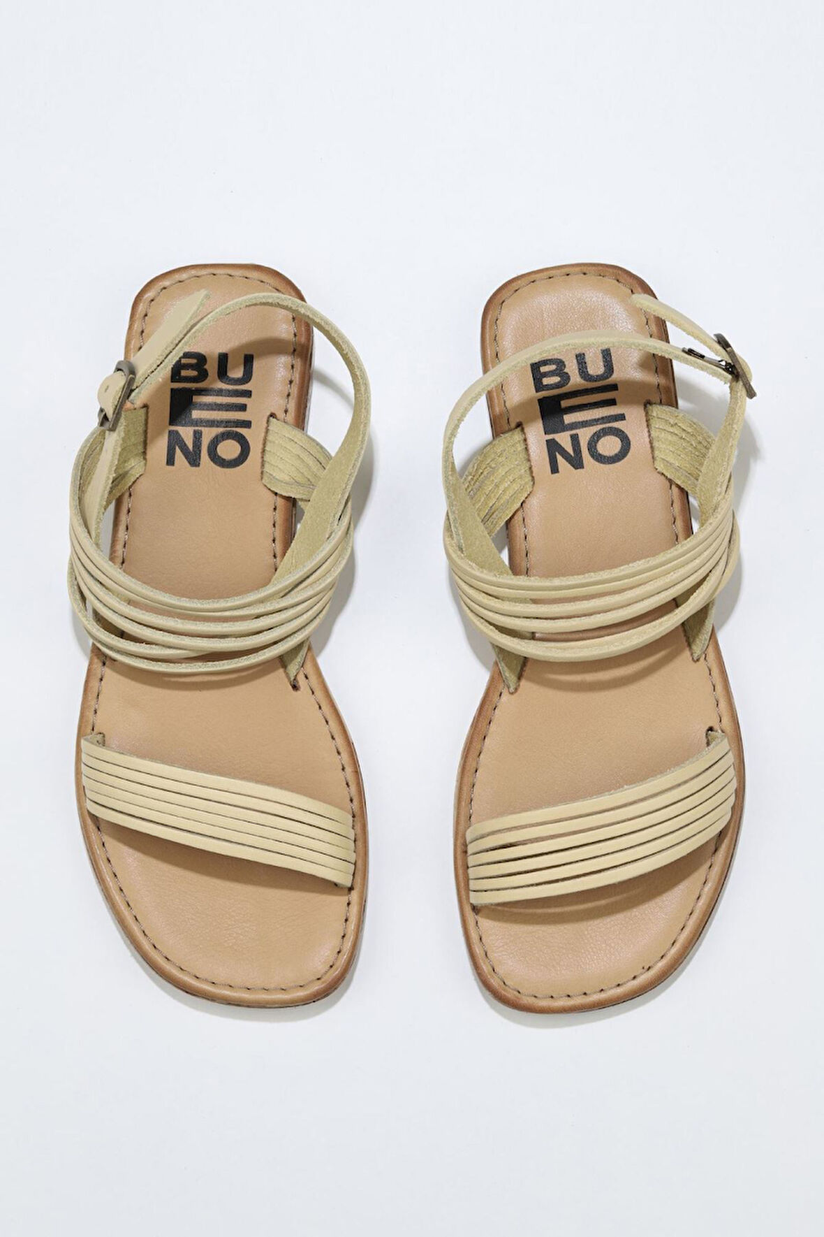 Bueno Shoes Sarı Deri Kadın Sandalet 01wu3421