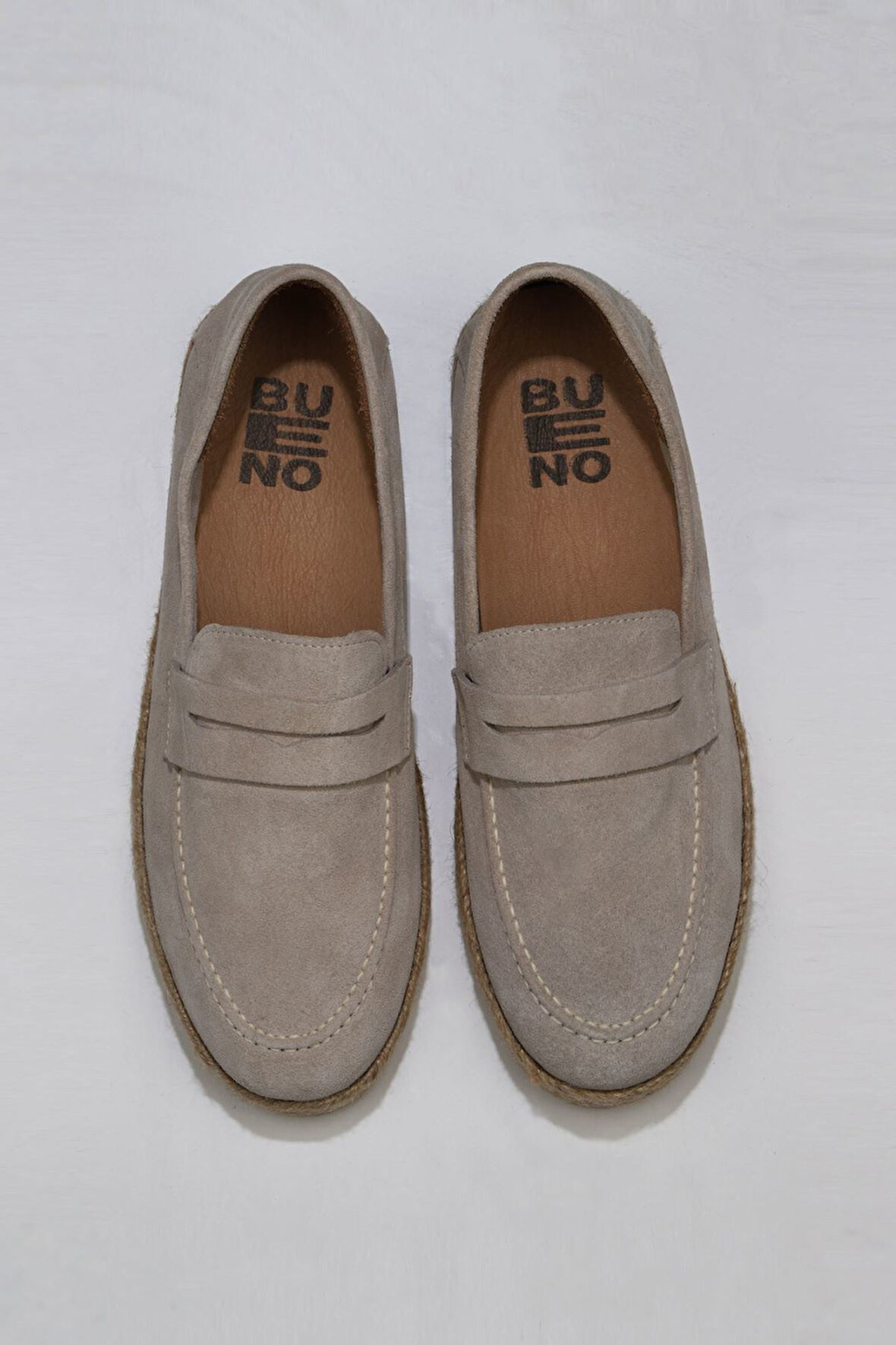 Bueno Shoes Bej Süet Erkek Espadril Ayakkabı 01ms12700