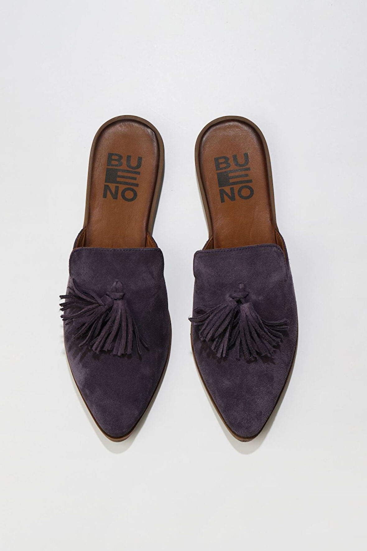 Bueno Shoes Mor Süet Kadın Düz Terlik 01wn0111