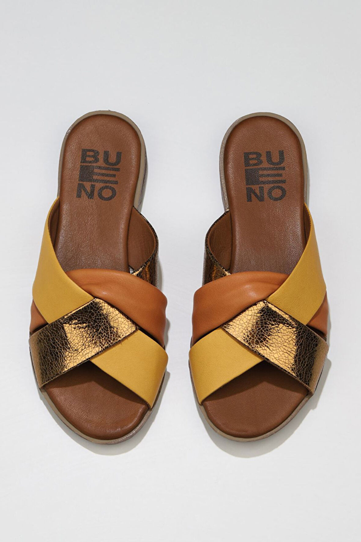 Bueno Shoes Bakır Multi Deri Kadın Düz Terlik 01wn5018
