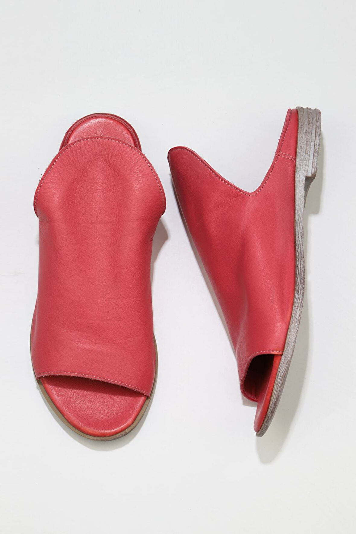 Bueno Shoes Fuşya Deri Kadın Düz Terlik 01wn5019