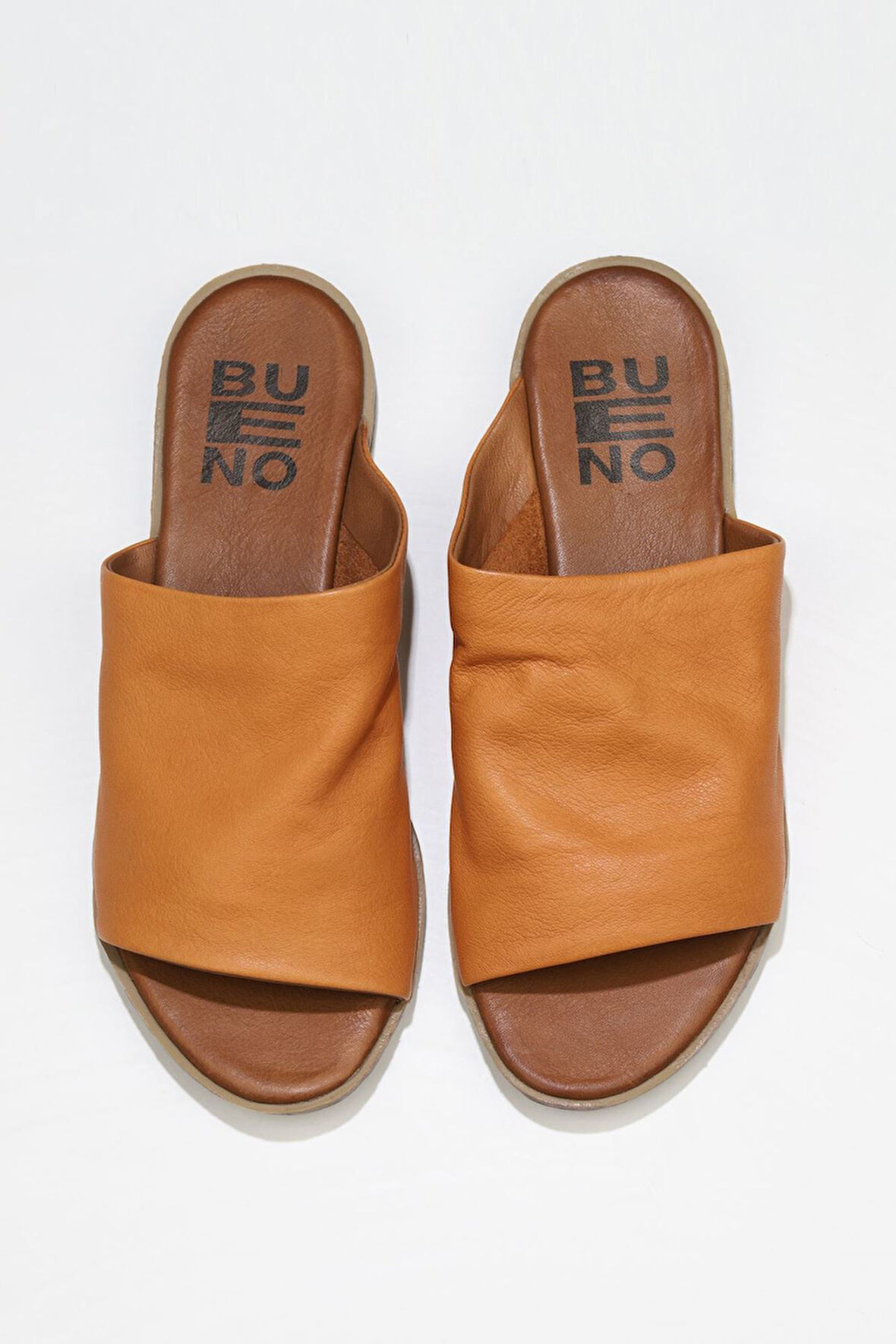 Bueno Shoes Taba Deri Kadın Düz Terlik 01wq2009