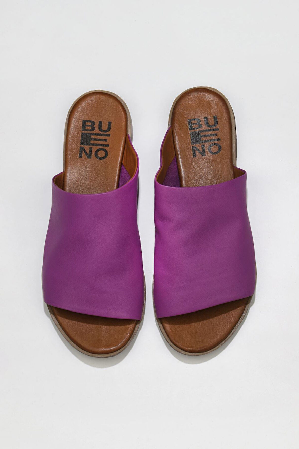 Bueno Shoes Lila Deri Kadın Düz Terlik 01wq2009