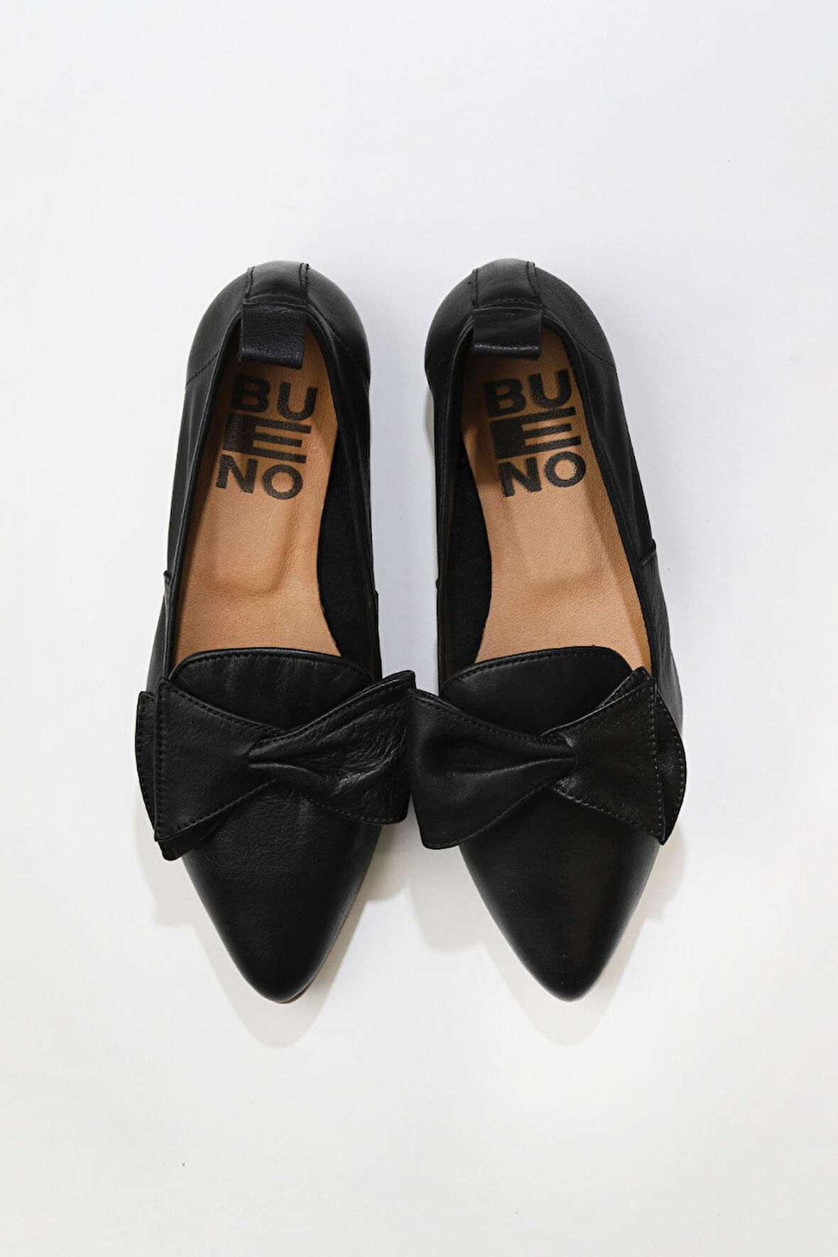 Bueno Shoes Siyah Deri Kadın Düz Babet 01wr3117