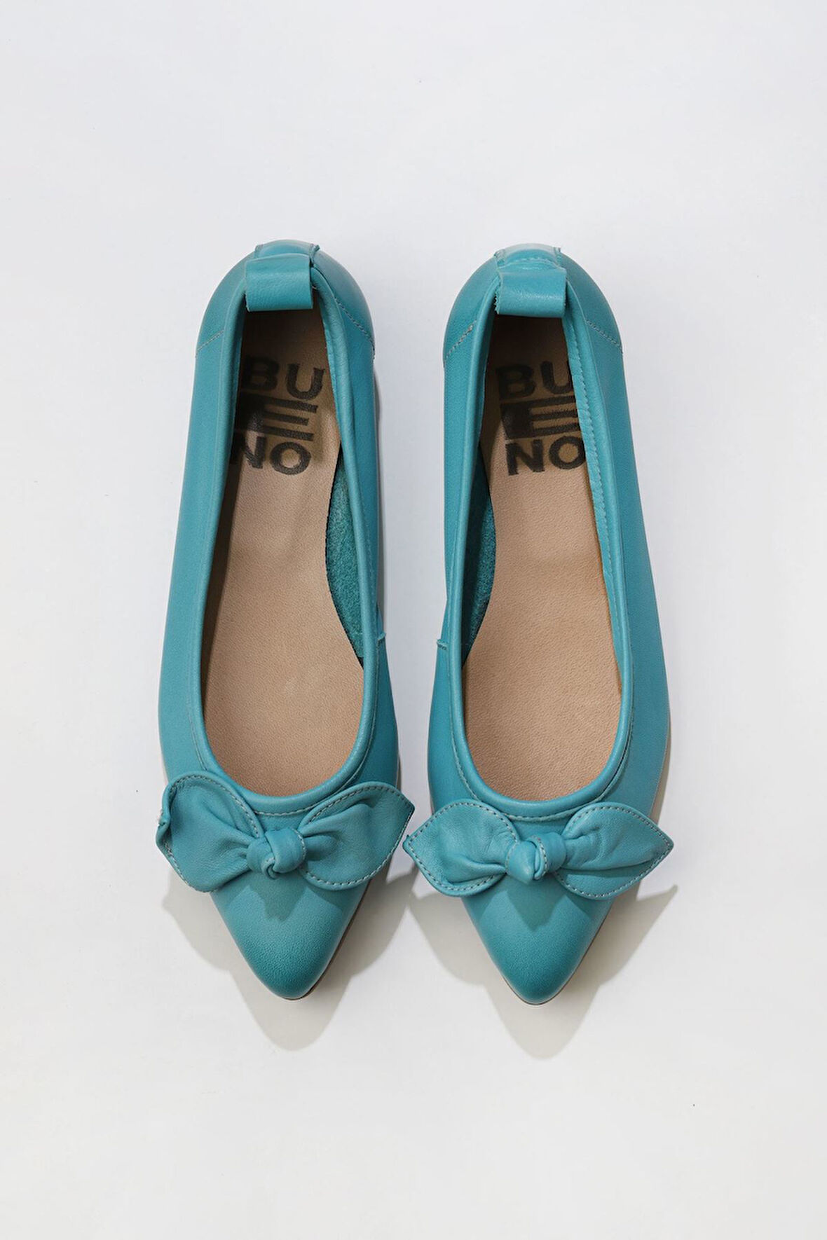 Bueno Shoes Turkuaz Deri Kadın Düz Babet 01wr3118