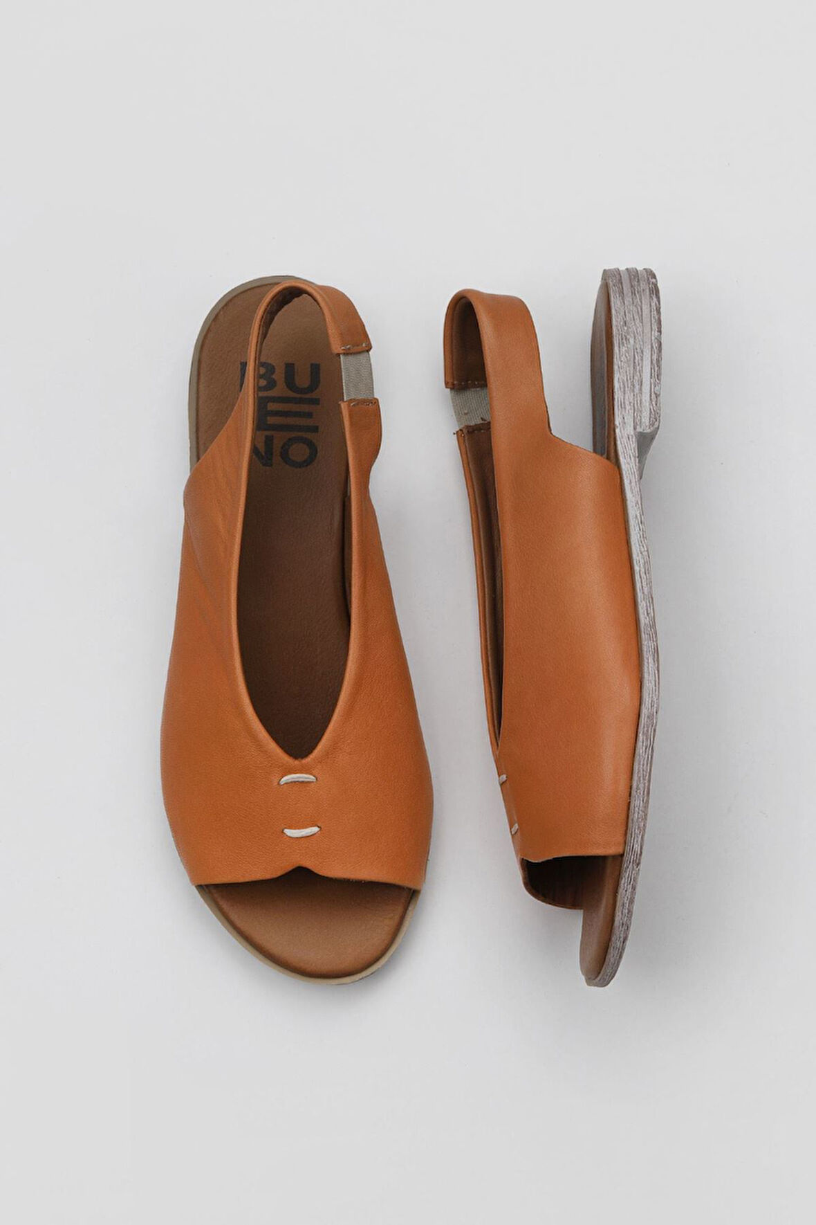 Bueno Shoes Taba Deri Kadın Sandalet 01ws2512