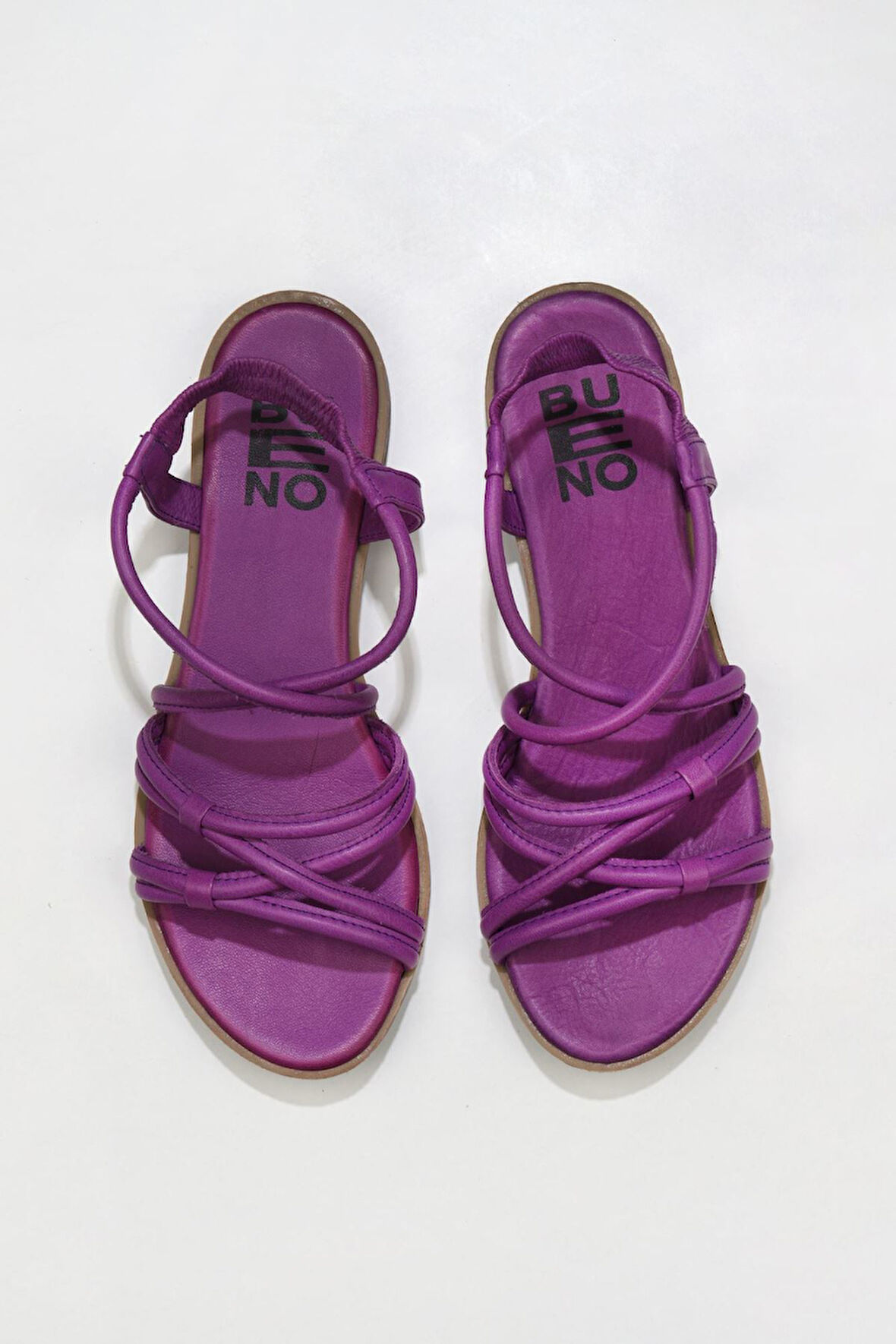 Bueno Shoes Lila Deri Kadın Düz Sandalet 01wu3004