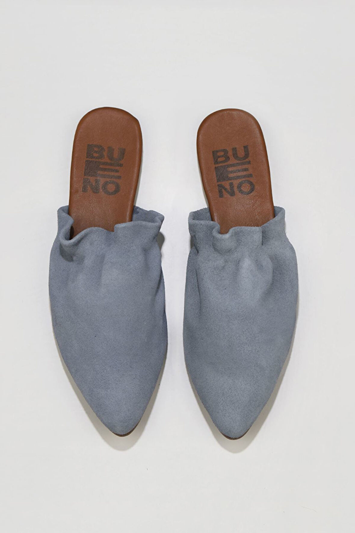 Bueno Shoes Mavi Süet Kadın Düz Terlik 01wu7704