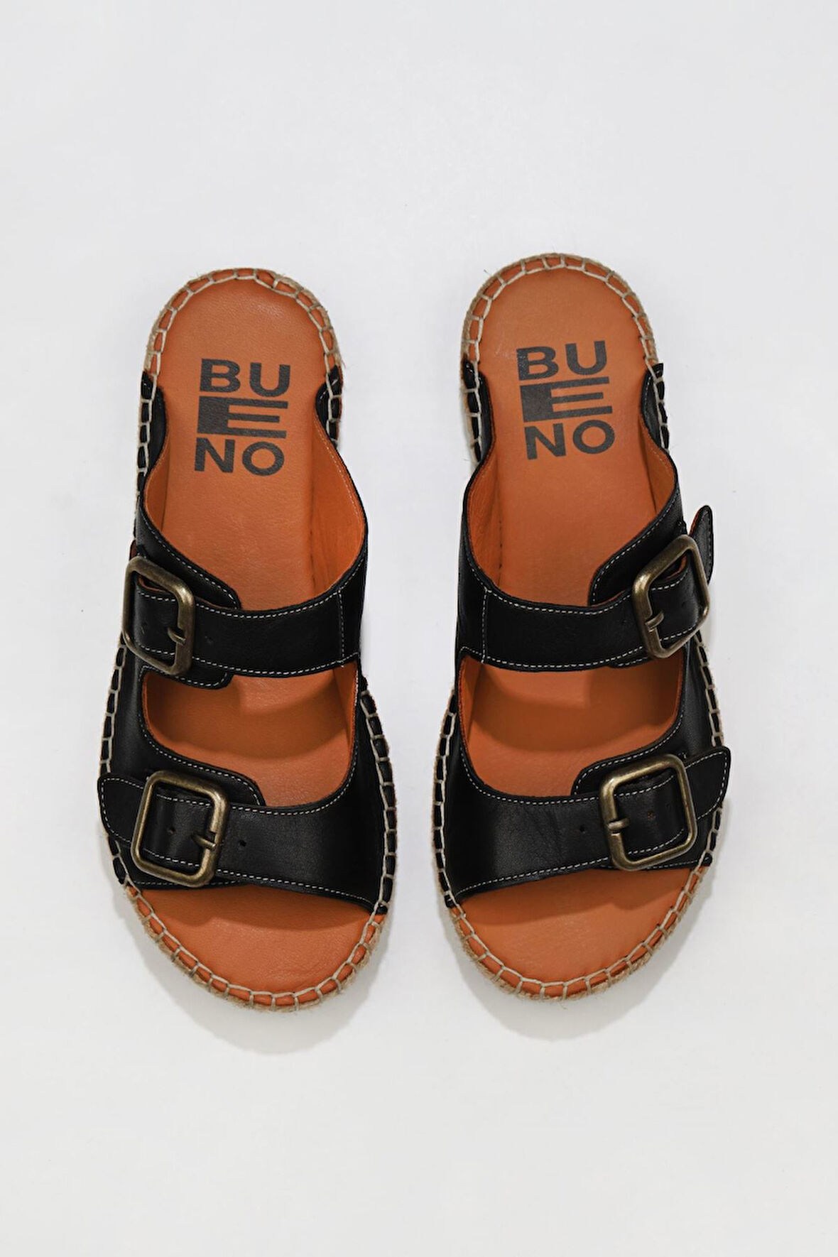Bueno Shoes Siyah Deri Kadın Düz Terlik 01wu2518