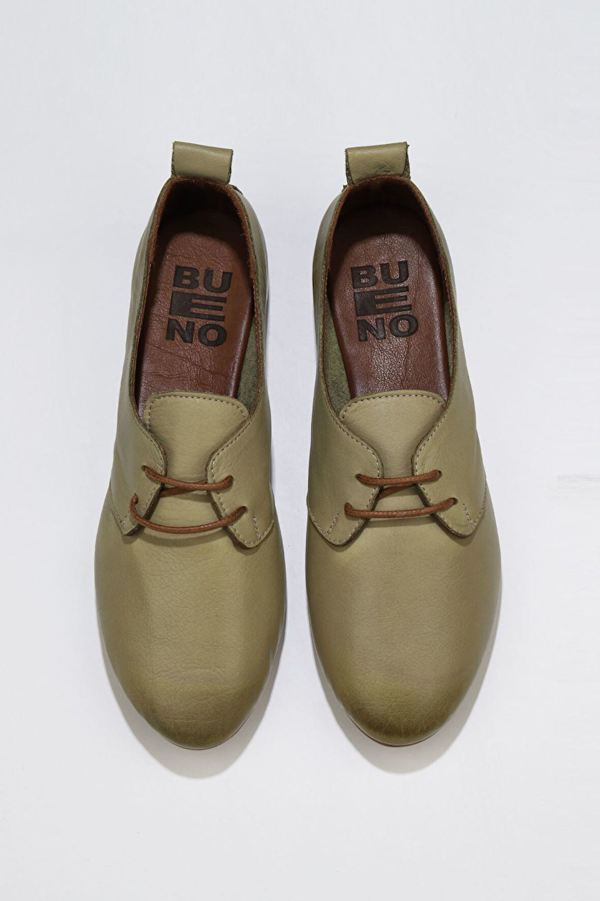 Bueno Shoes Haki Deri Kadın Günlük Ayakkabı 01wj2123