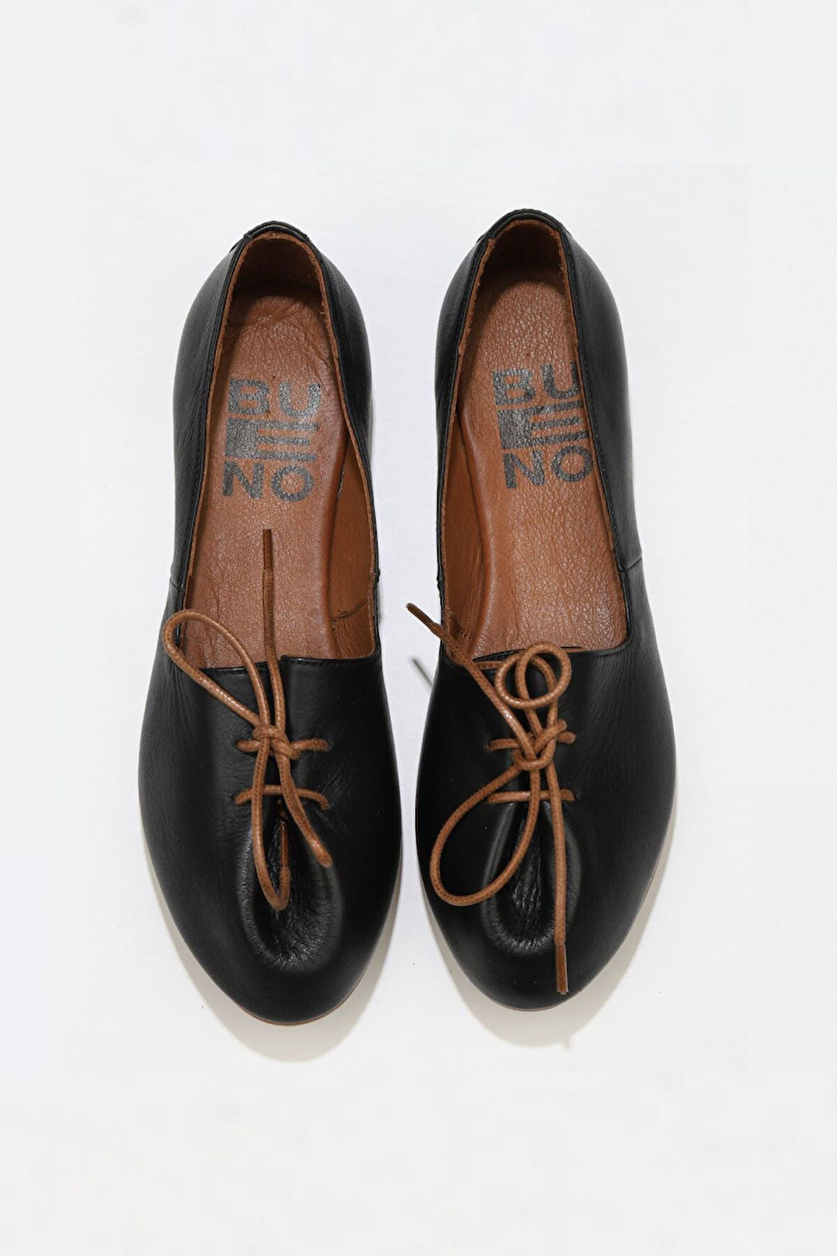Bueno Shoes Siyah Deri Kadın Babet 01wl1237