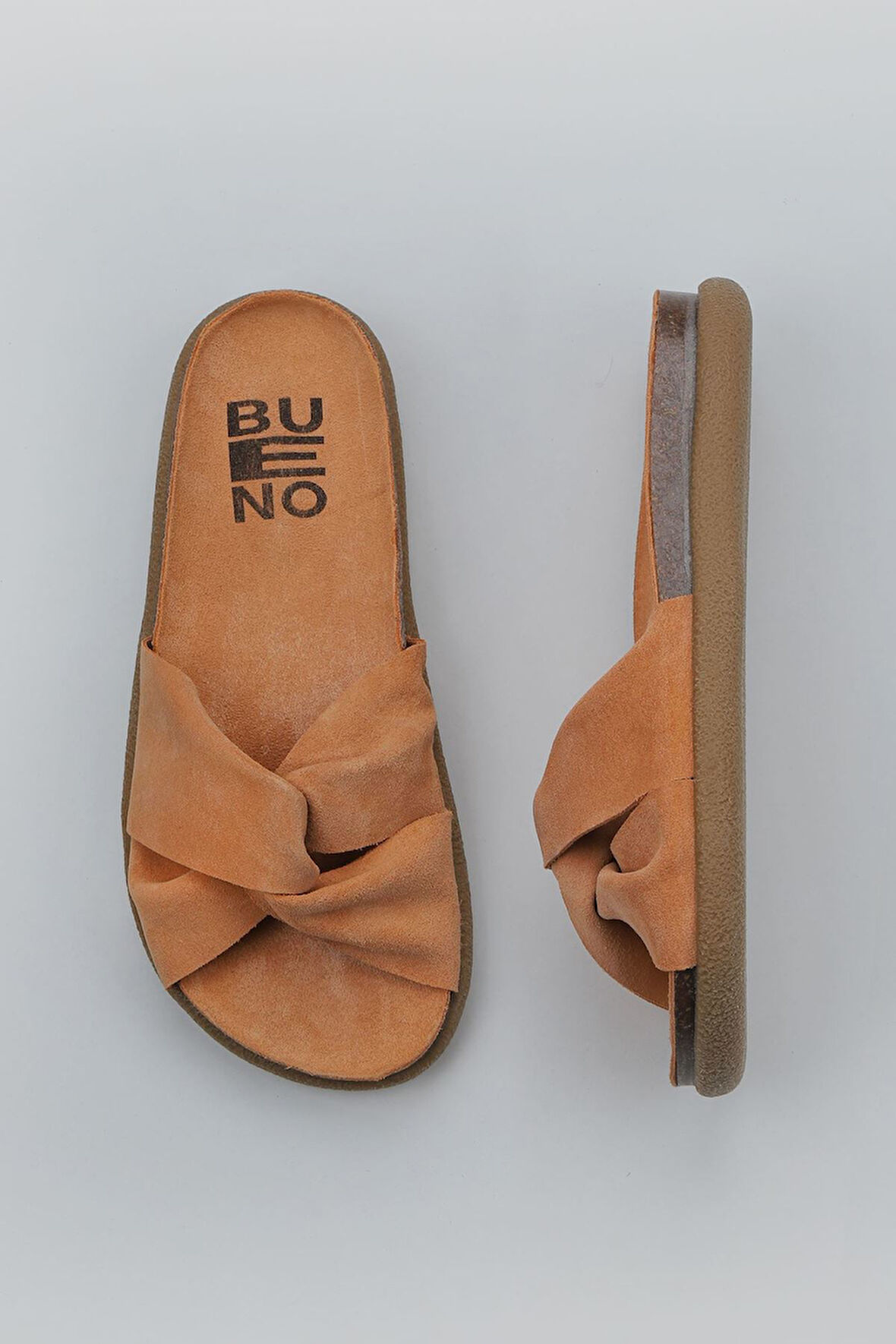 Bueno Shoes Turuncu Süet Kadın Düz Terlik 01wu4715