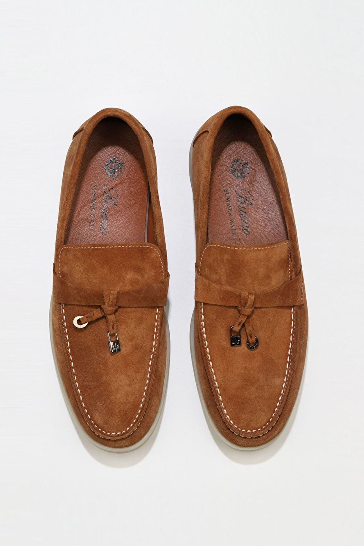 Bueno Shoes Kahverengi Açık Süet Erkek Loafer 05ms101