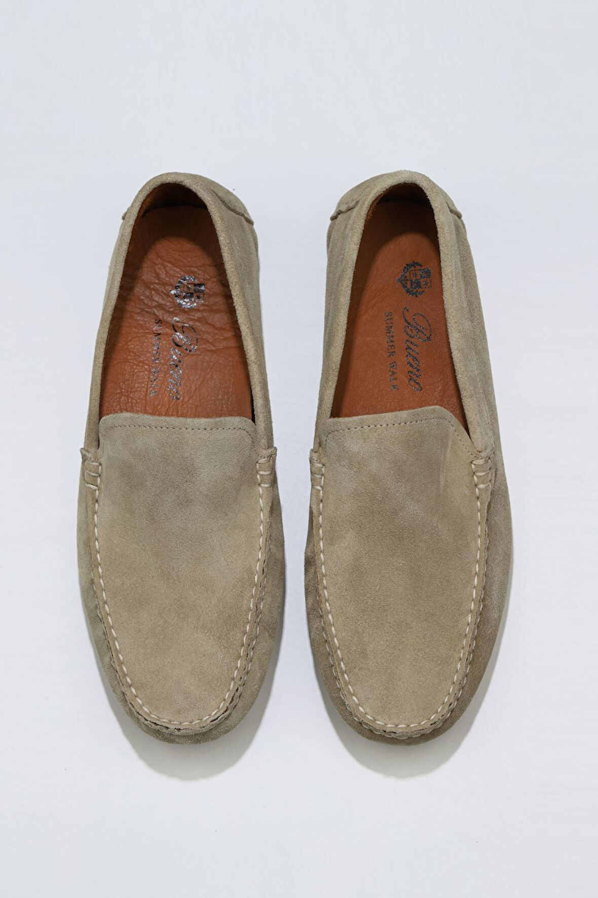 Bueno Shoes Bej Süet Erkek Loafer 05ms2022