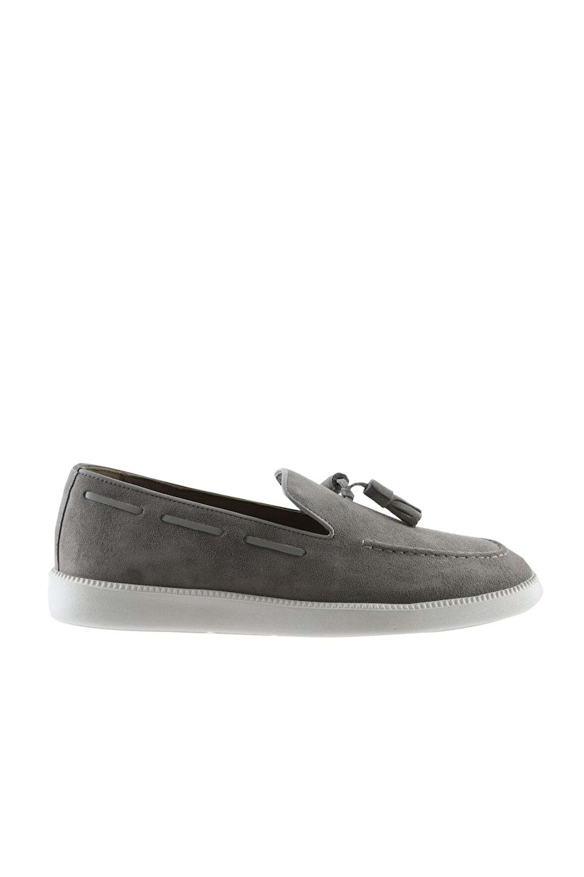 Bueno Shoes Gri Süet Erkek Loafer 03m28409