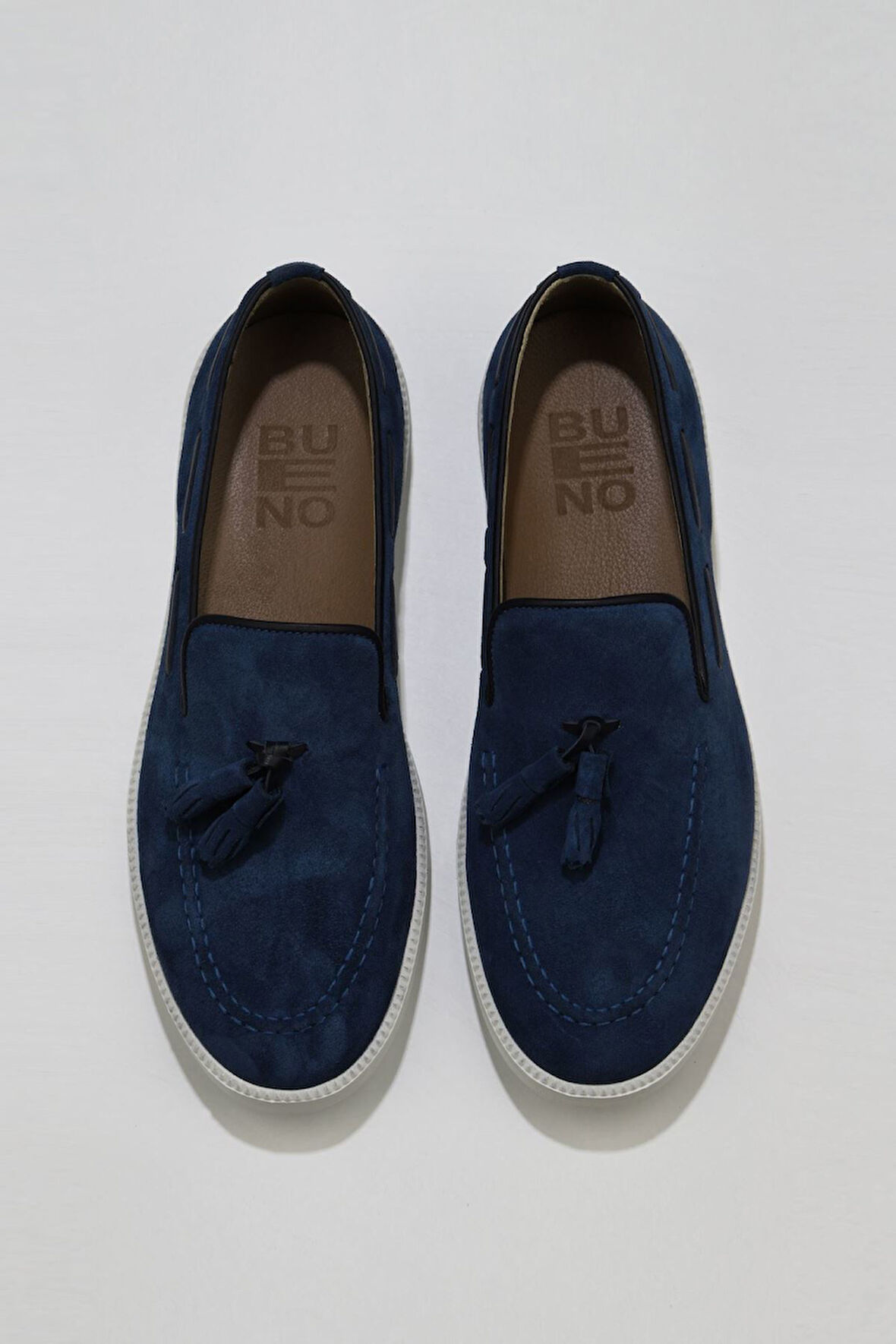 Bueno Shoes Mavi Süet Erkek Loafer 03m28409