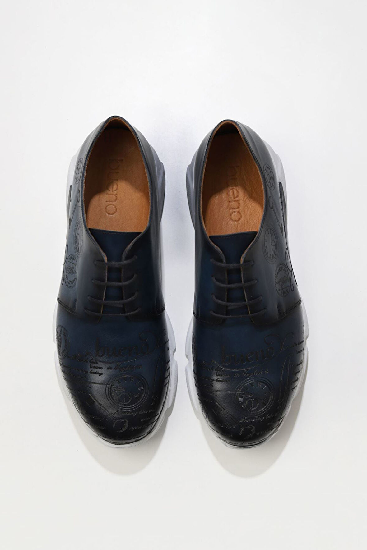 Bueno Shoes Lacivert Deri Erkek Spor Ayakkabı 04m5386