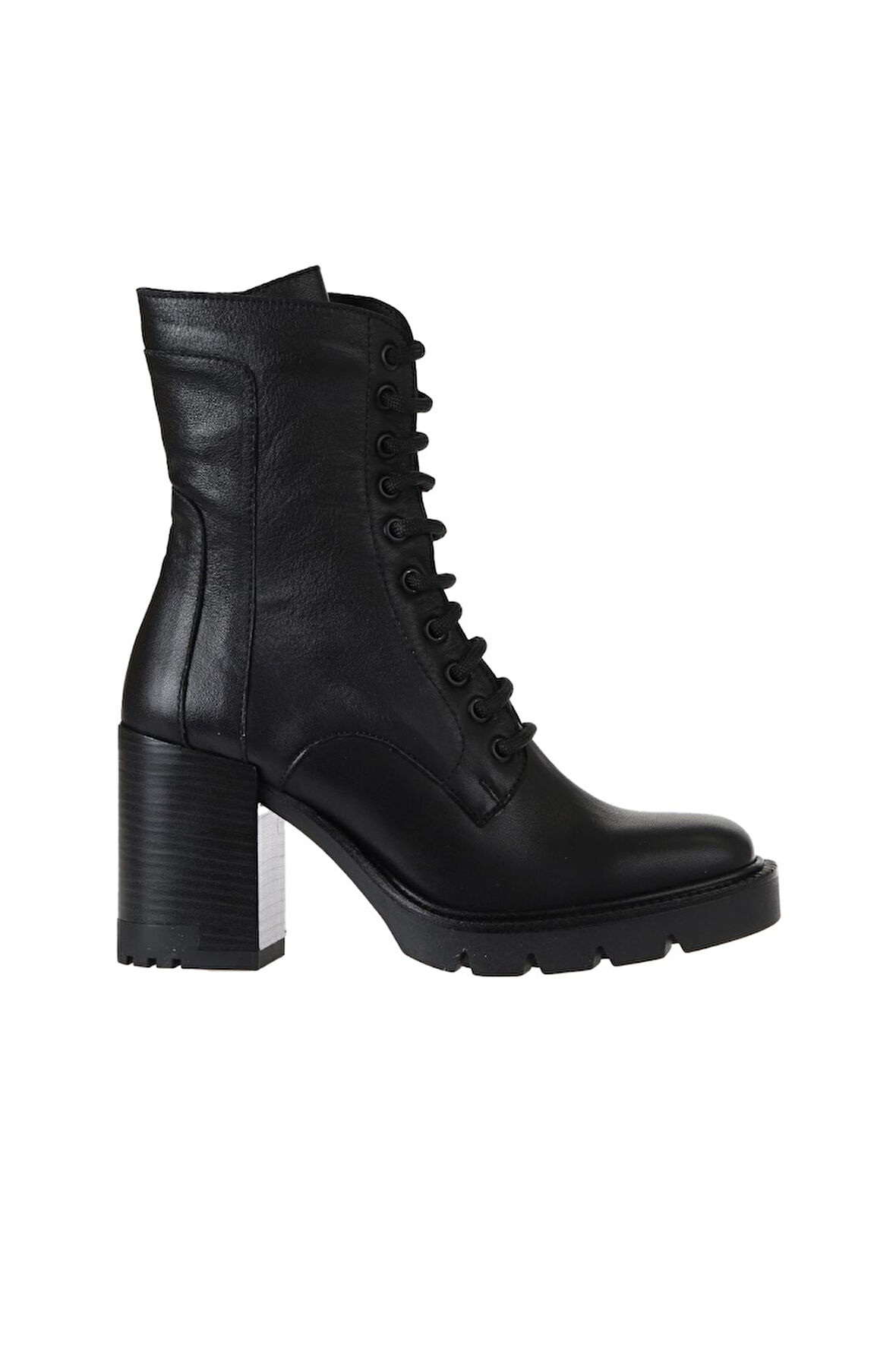 Bueno Shoes Siyah Deri Kadın Topuklu Bot 01wv0506