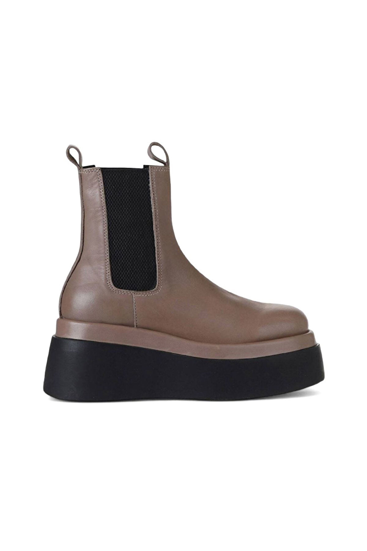 Bueno Shoes Vizon Deri Kadın Dolgu Topuklu Bot 01wv1801