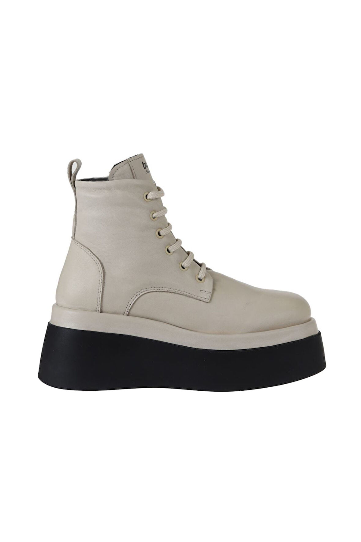 Bueno Shoes Bej Deri Kadın Dolgu Topuklu Bot 01wv1804