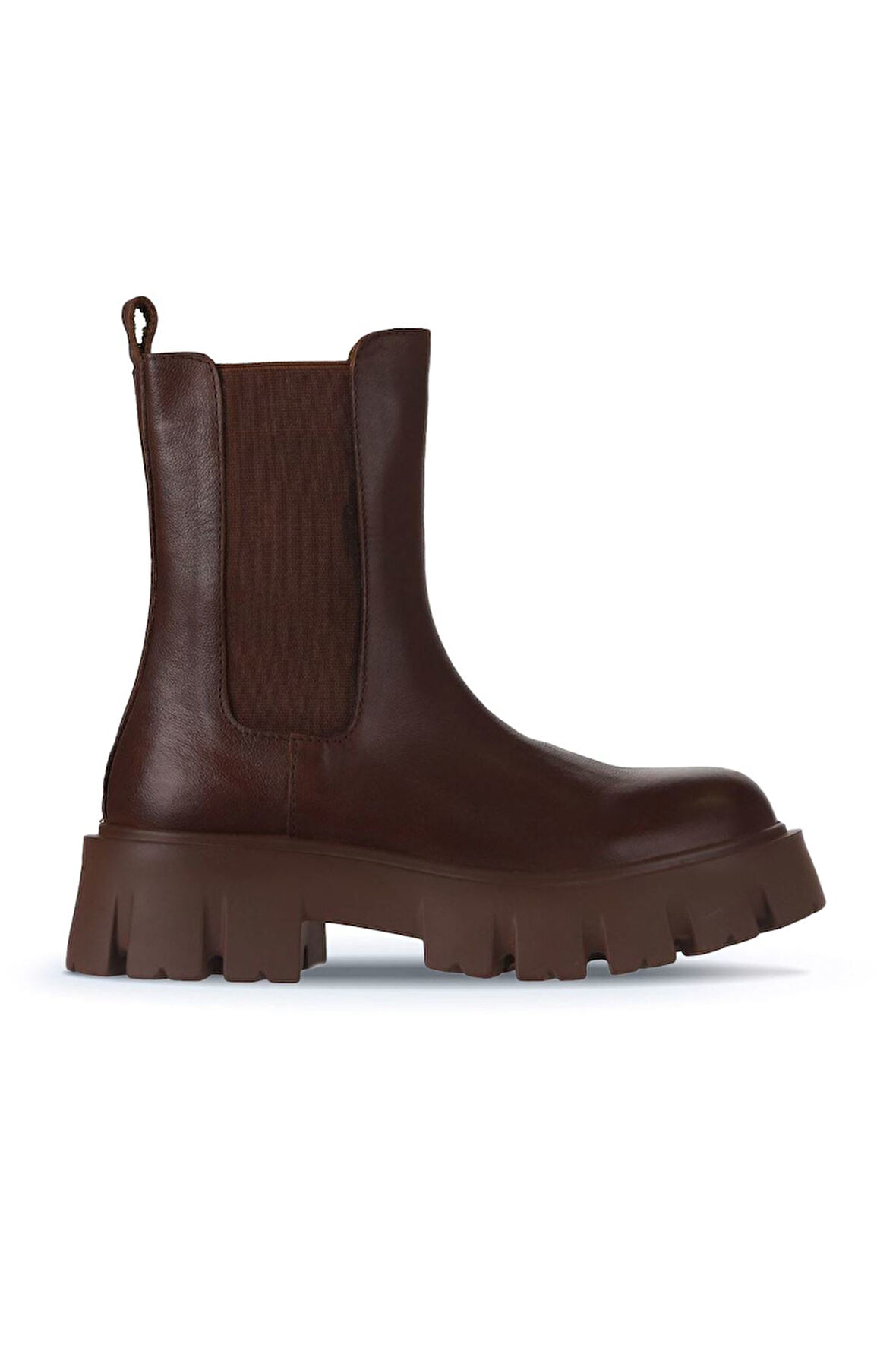 Bueno Shoes Taba Deri Kadın Dolgu Topuklu Bot 01wv4600