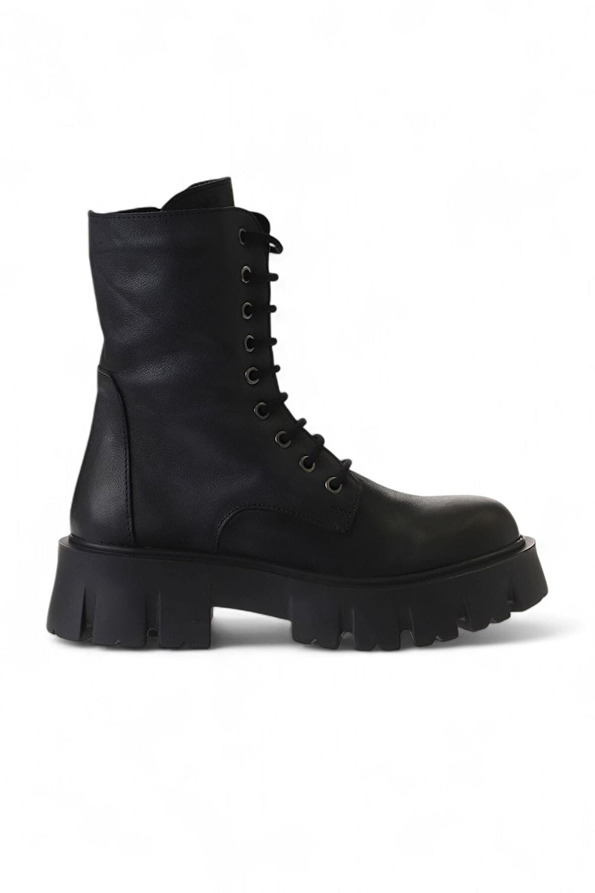 Bueno Shoes Siyah Deri Kadın Dolgu Topuklu Bot 01wv4601