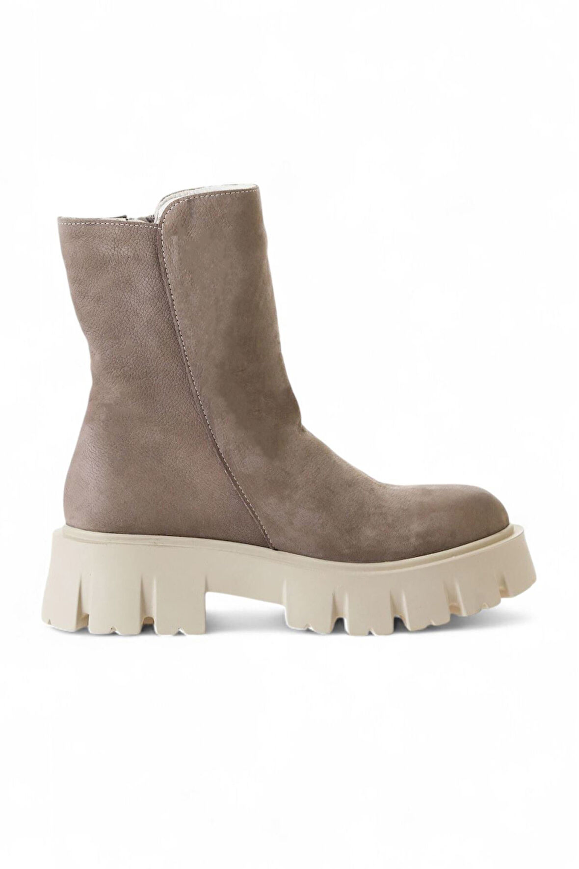 Bueno Shoes Vizon Nubuk Kadın Dolgu Topuklu Bot 01wv4602