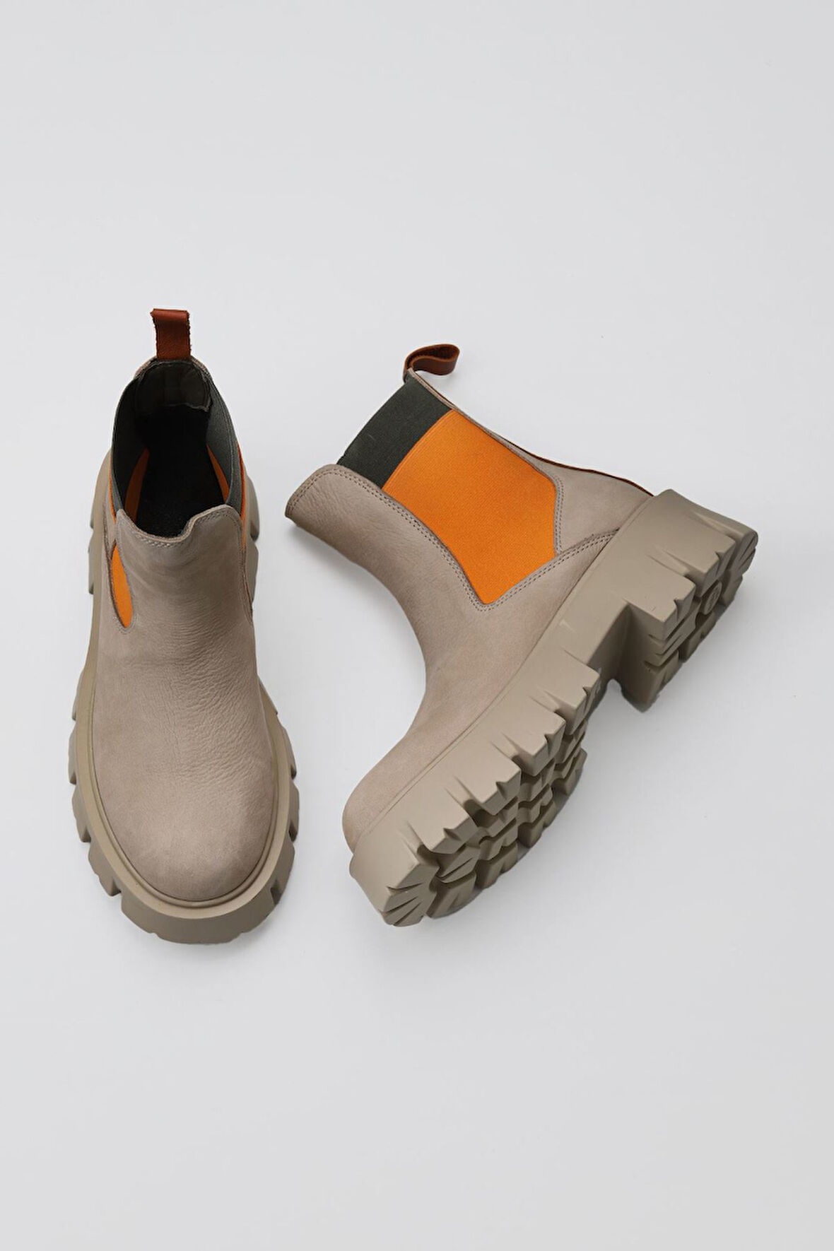 Bueno Shoes Bej Multi Deri Kadın Düz Bot 01wv4613