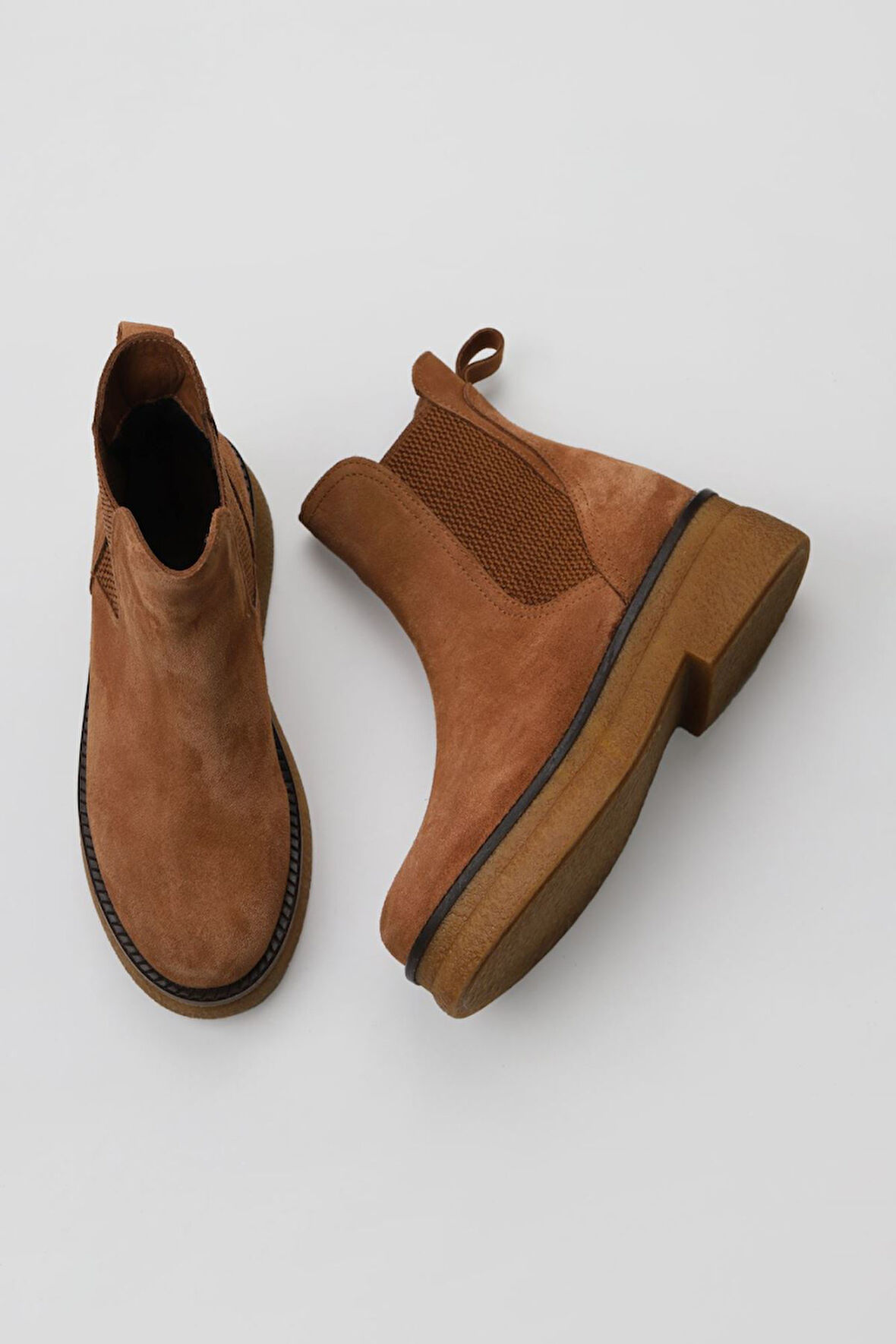 Bueno Shoes Taba Açık Süet Kadın Düz Bot 01wv0214