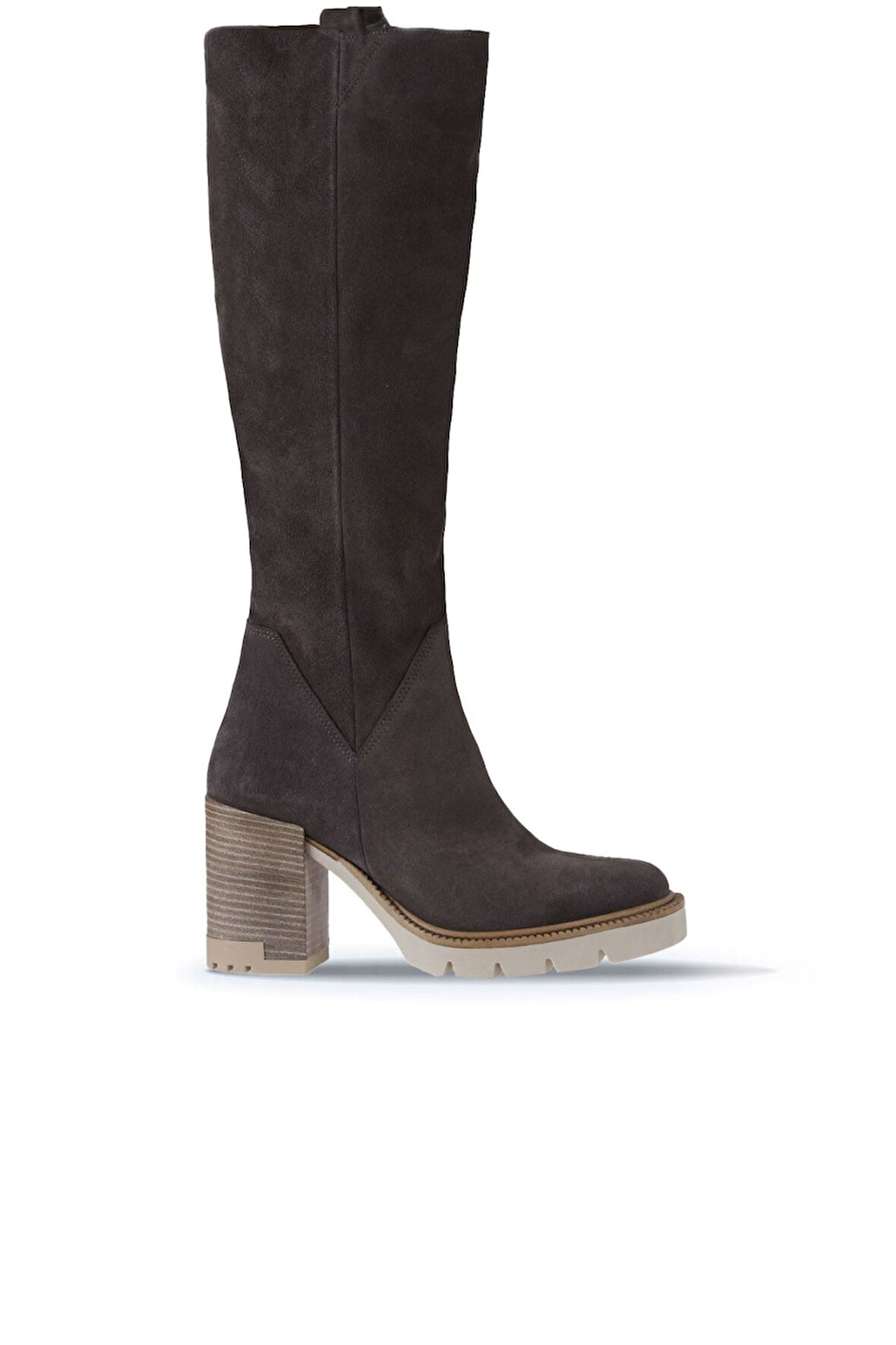 Bueno Shoes Vizon Süet Kadın Topuklu Çizme 01wv0504