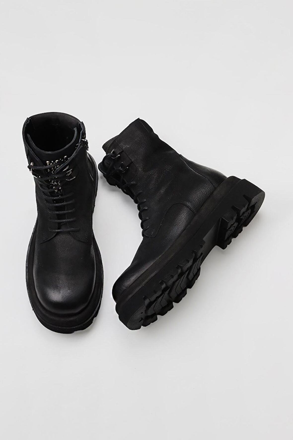 Bueno Shoes Siyah Nubuk Kadın Dolgu Topuklu Bot 01wv1000