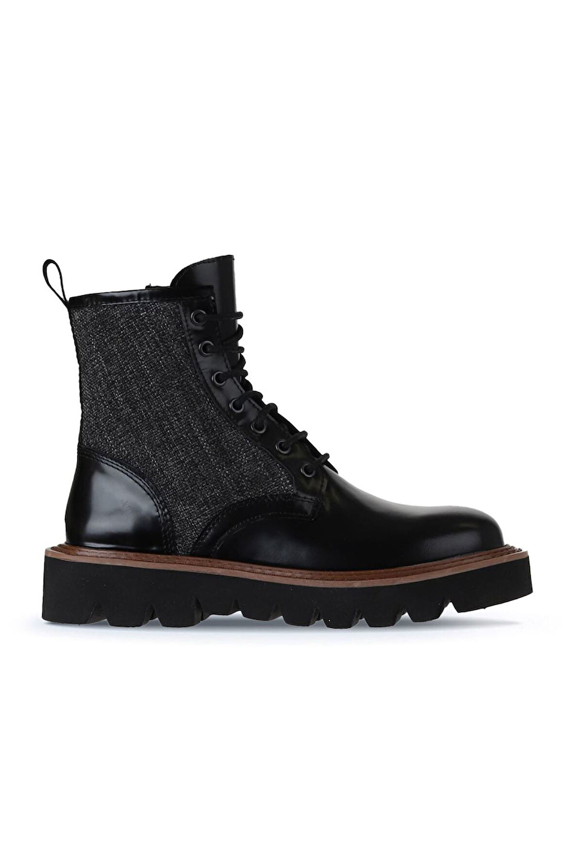 Bueno Shoes Siyah Açma Deri Kadın Düz Bot 01wv10201