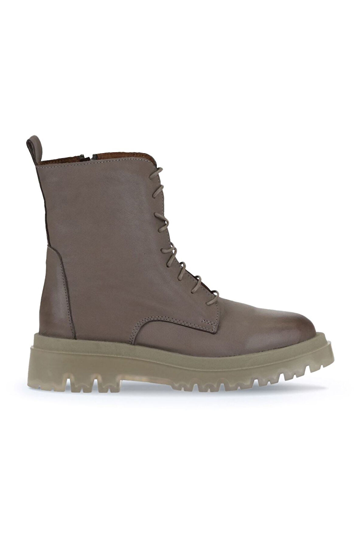 Bueno Shoes Vizon Açık Deri Kadın Düz Bot 01wv1500