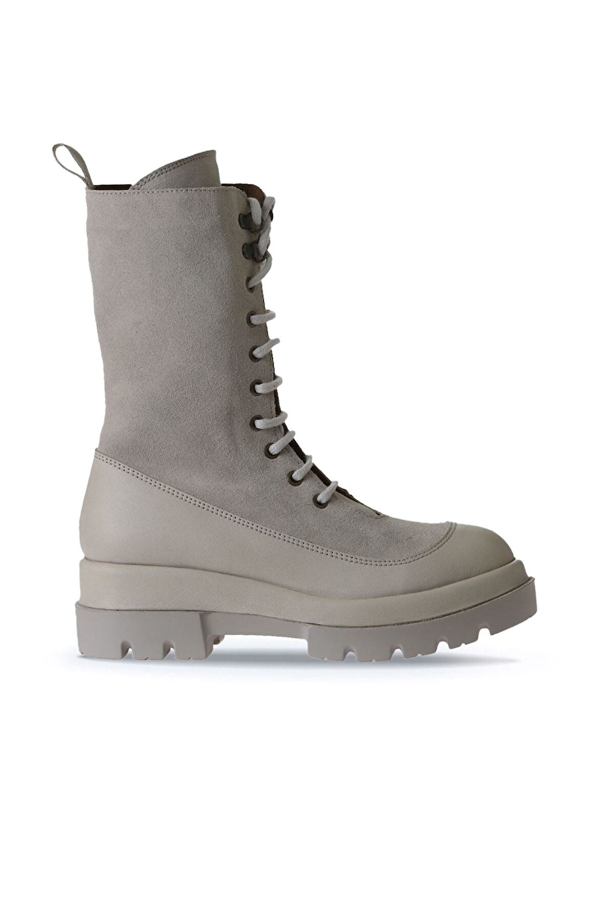 Bueno Shoes Bej Deri-süet Kadın Dolgu Topuklu Bot 01wv2901