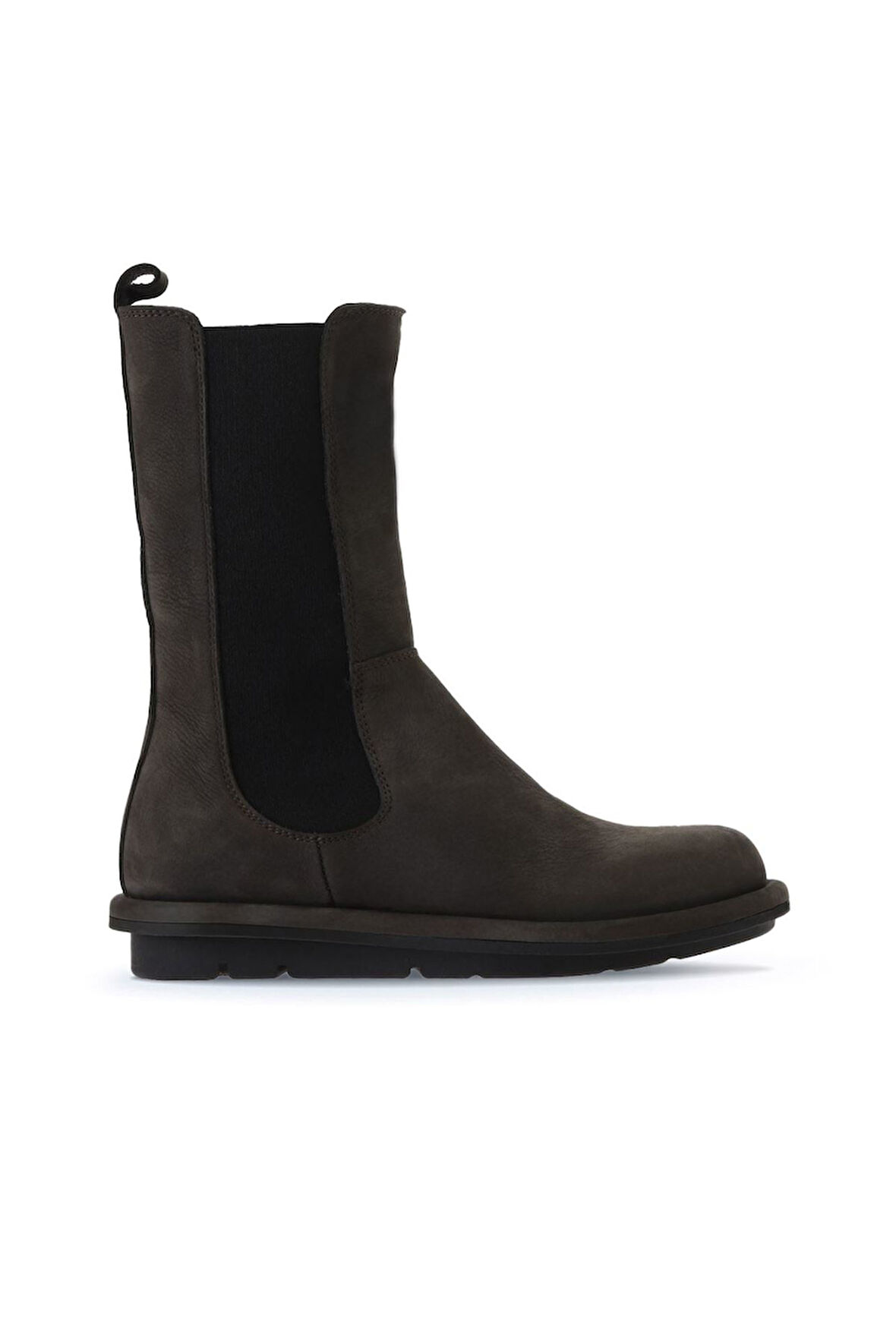 Bueno Shoes Gri Koyu Nubuk Kadın Düz Bot 01wv7506