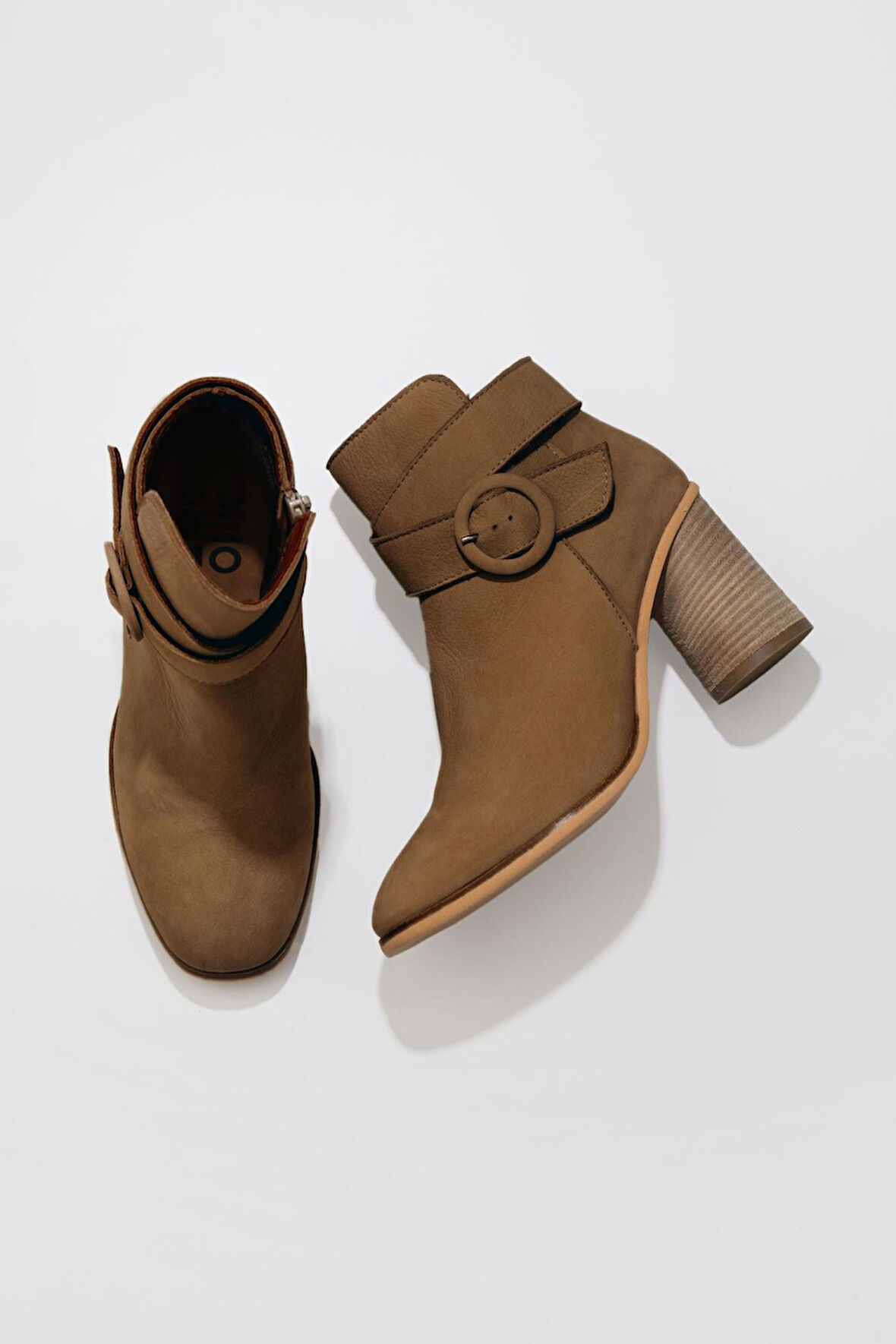 Bueno Shoes Taba Açık Nubuk Kadın Topuklu Bot 01wr5500