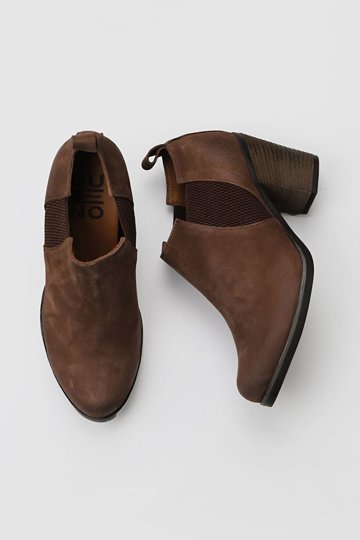 Bueno Shoes Kahverengi Nubuk Kadın Topuklu Bot 01wp1506
