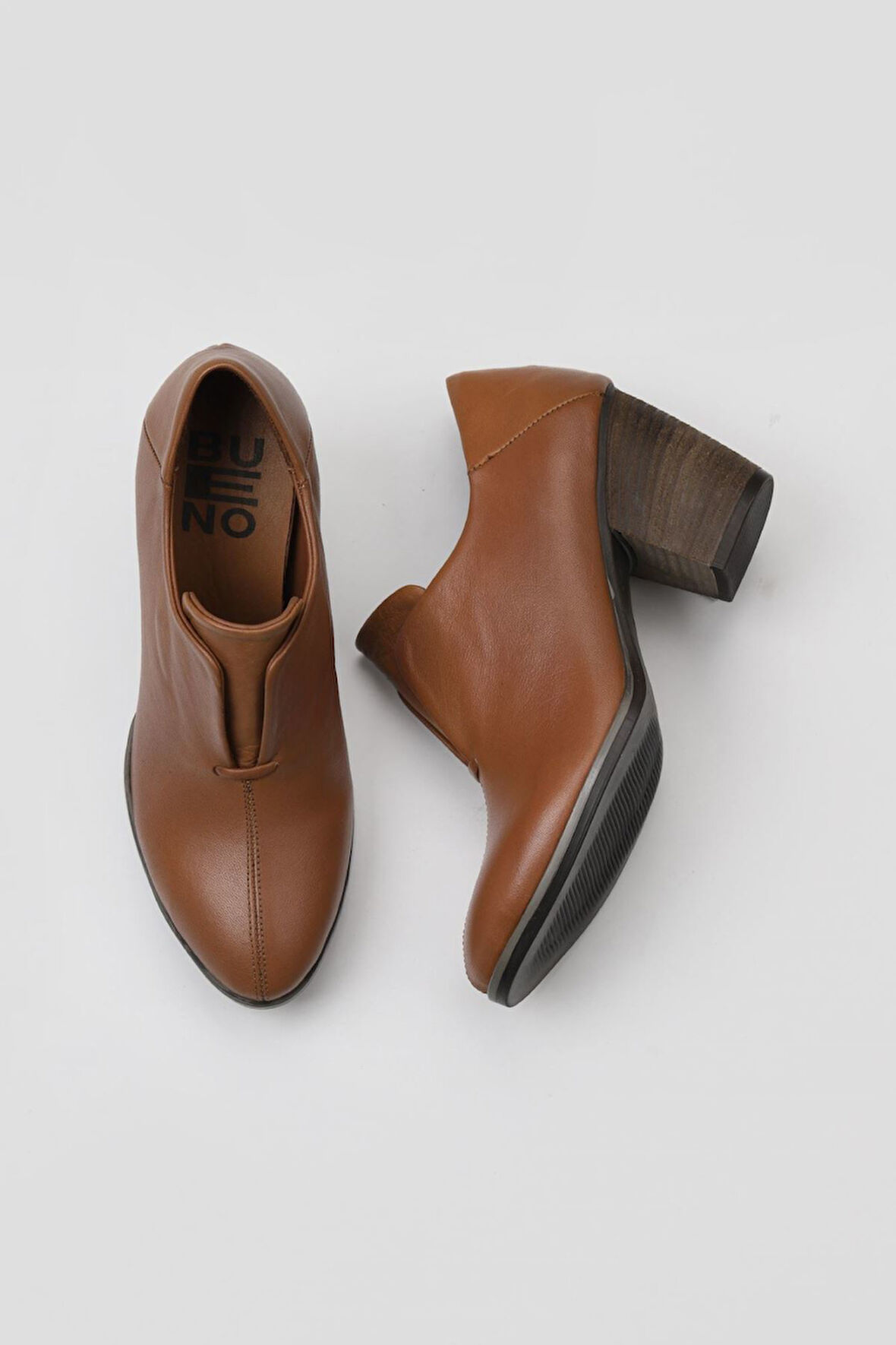 Bueno Shoes Kahverengi Deri Kadın Topuklu Ayakkabı 01wp4207