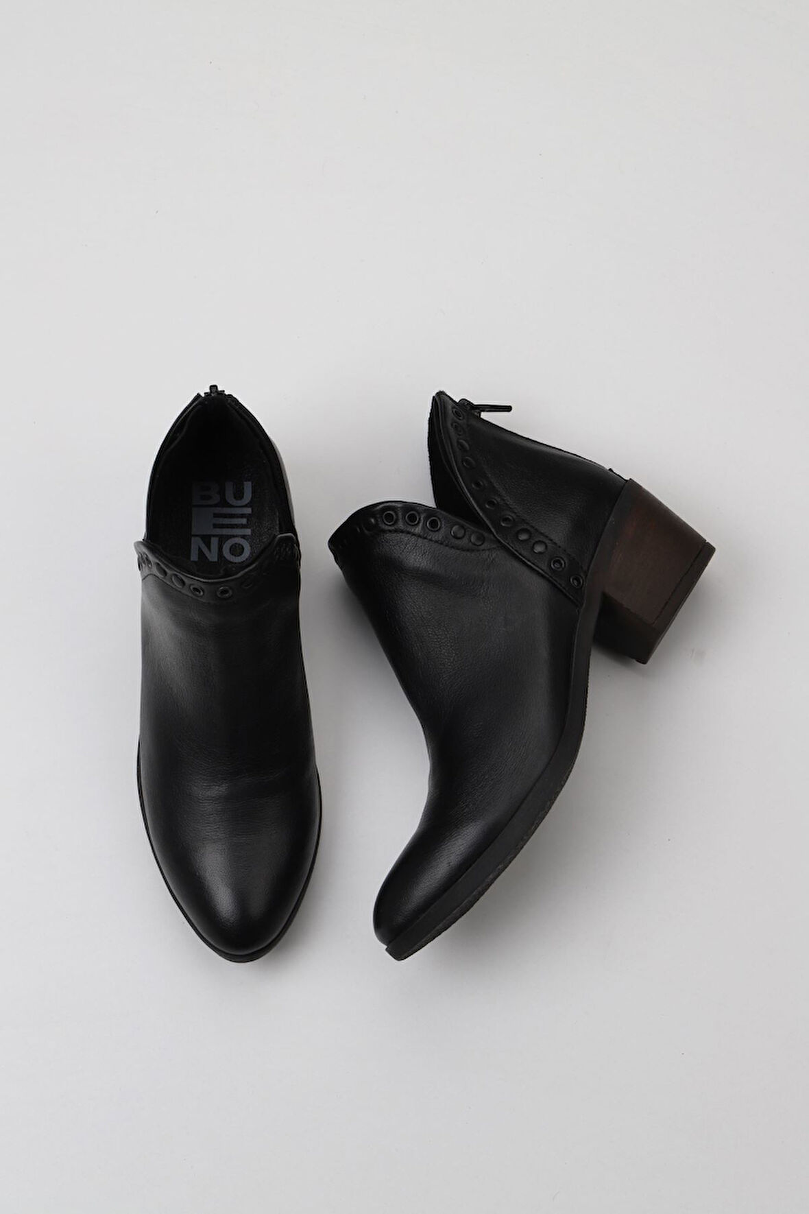 Bueno Shoes Siyah Deri Kadın Topuklu Bot 01wt0605