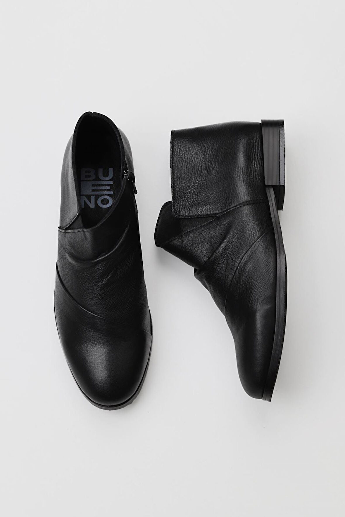 Bueno Shoes Siyah Deri Kadın Düz Bot 01wt2807