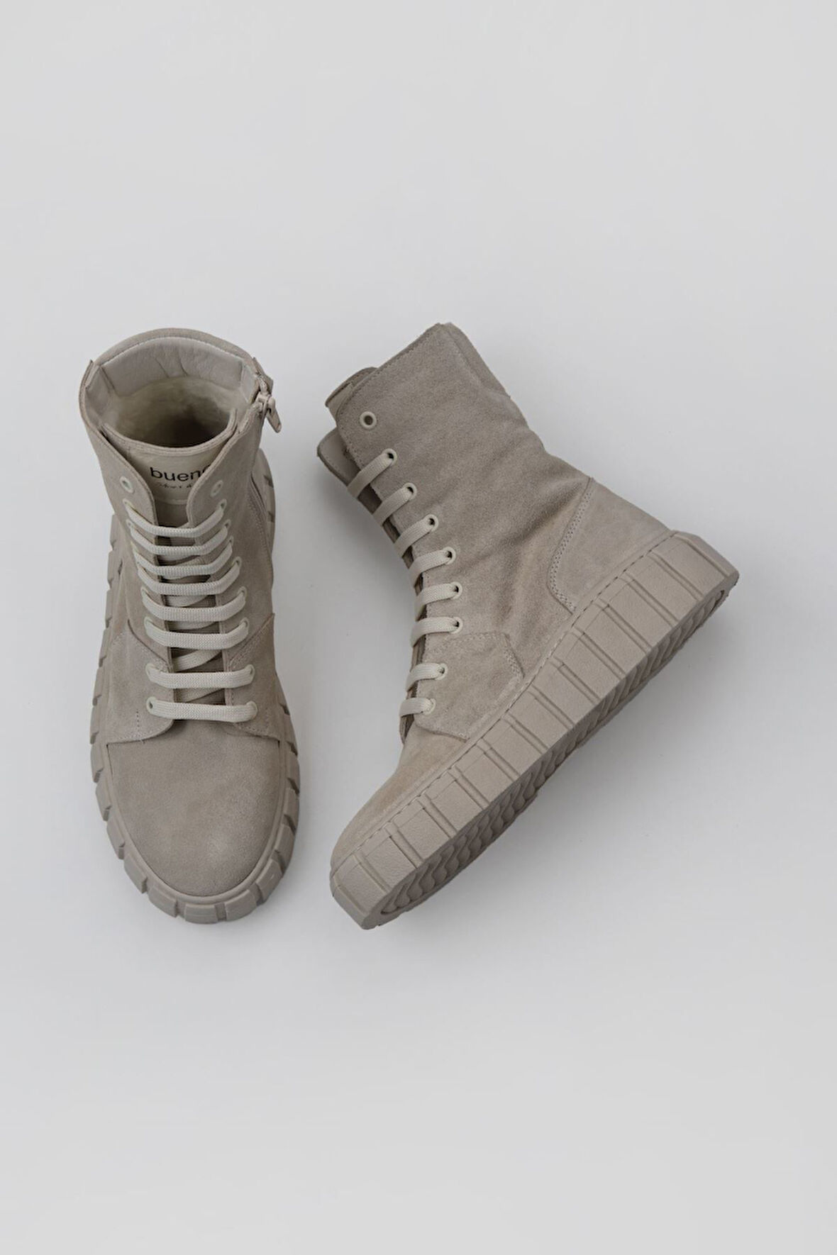 Bueno Shoes Bej Süet Kadın Düz Bot 01wt3404