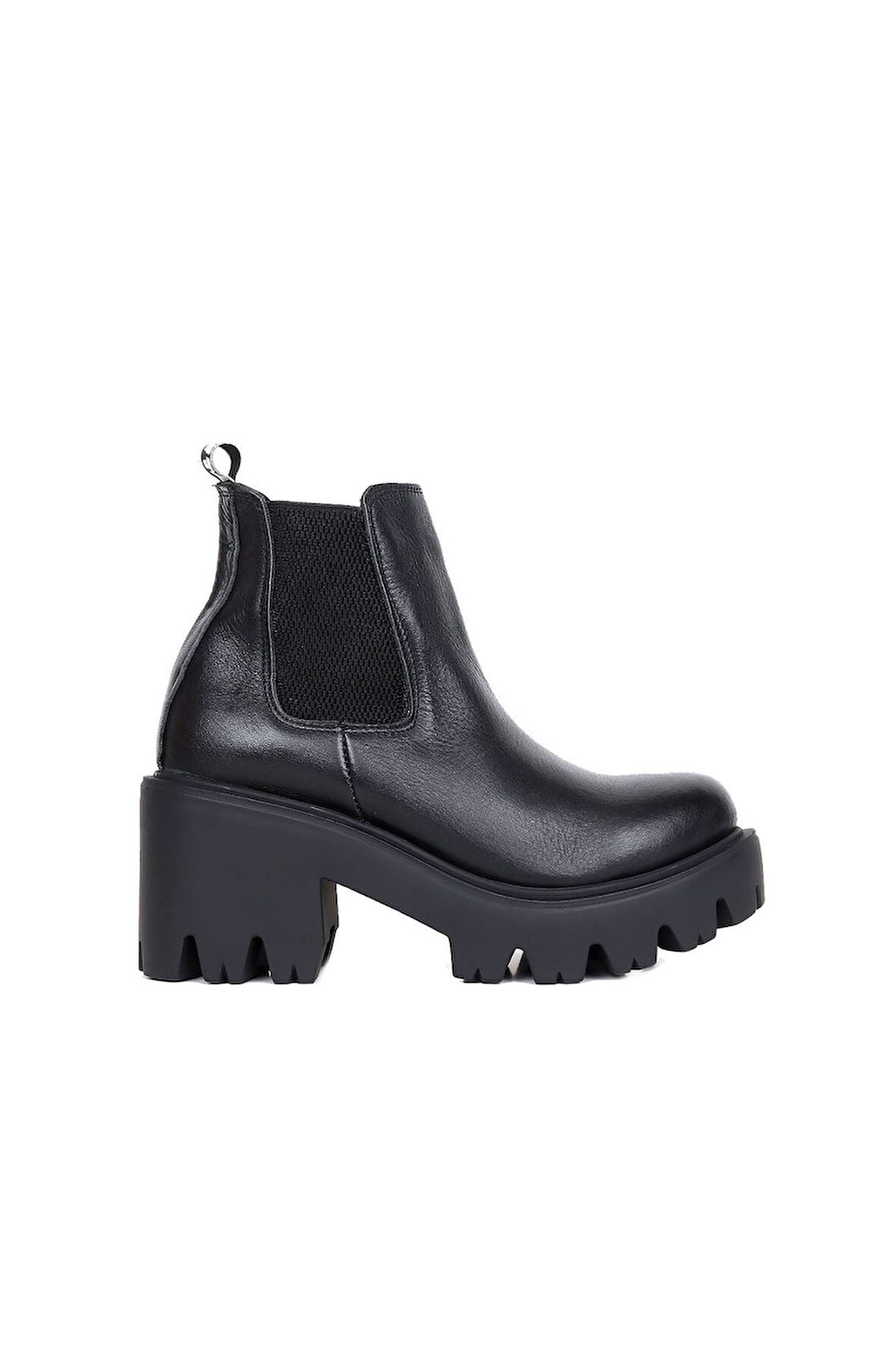 Bueno Shoes Siyah Deri Kadın Topuklu Bot 01wr3906