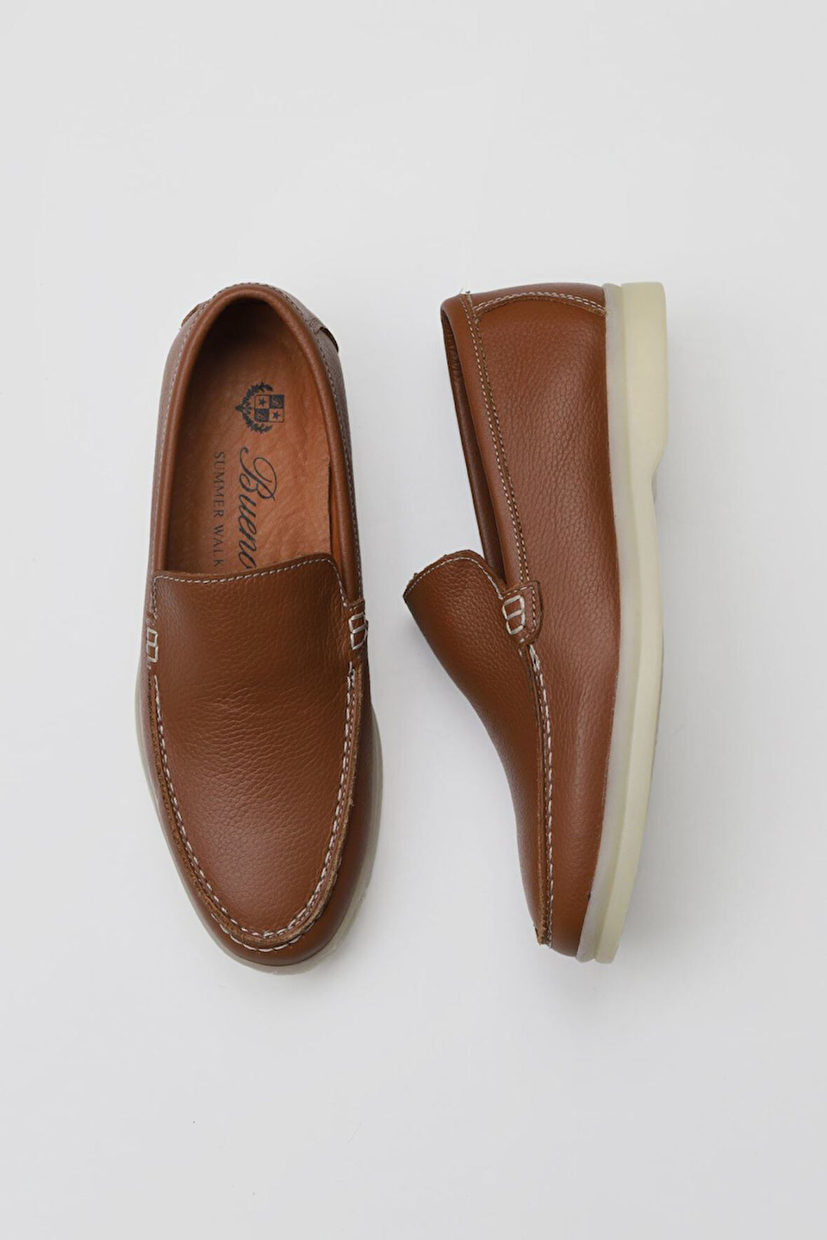 Bueno Shoes Taba Flotter Deri Kadın Loafer 05ws102