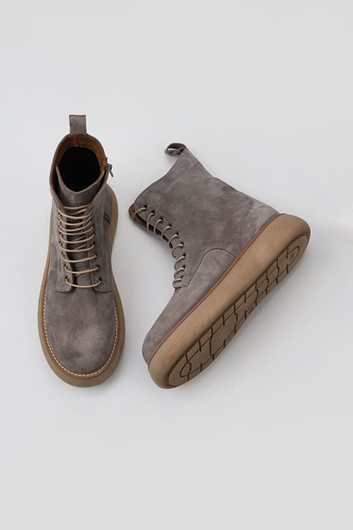 Bueno Shoes Vizon Süet Kadın Dolgu Topuklu Bot 01wv6802