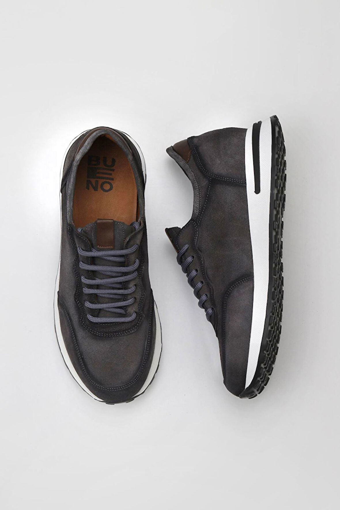 Bueno Shoes Gri Süet Erkek Spor Ayakkabı 01mv11500