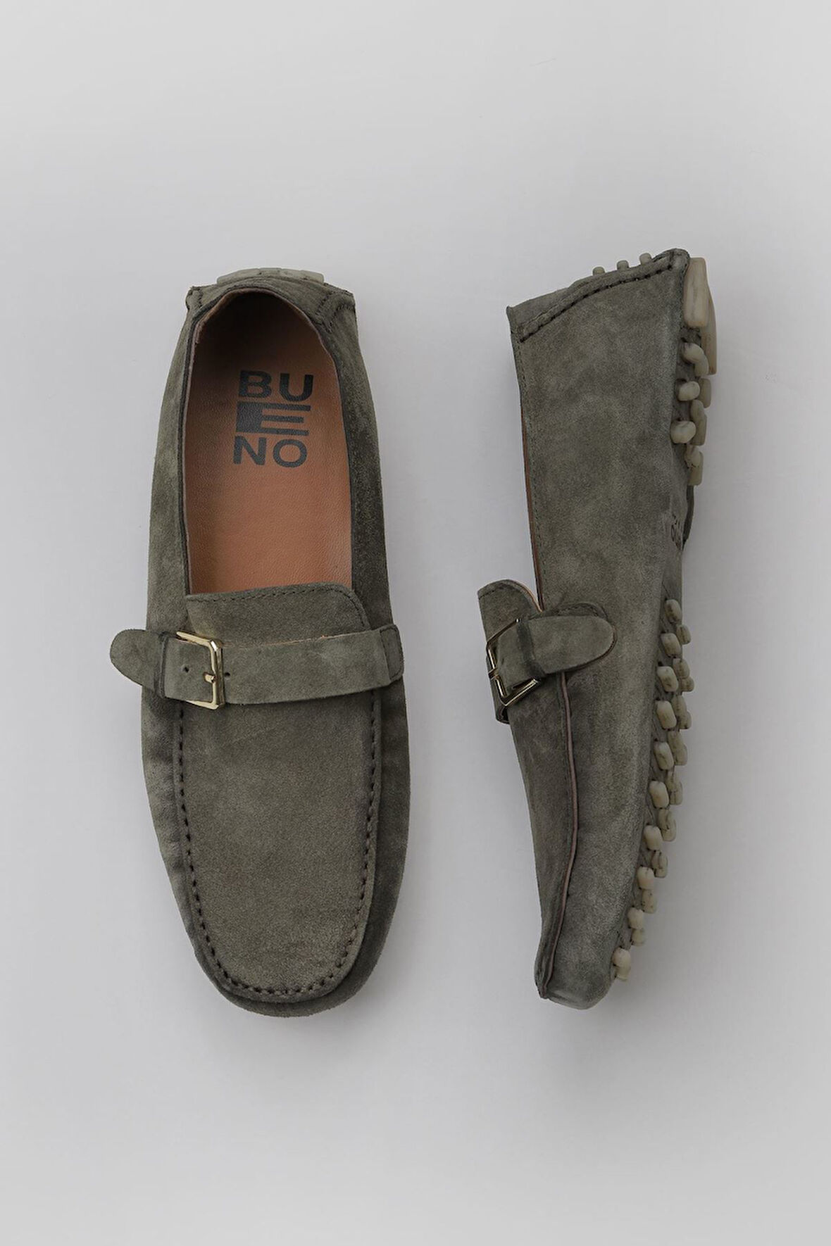 Bueno Shoes Haki Açık Süet Erkek Loafer 10m102661